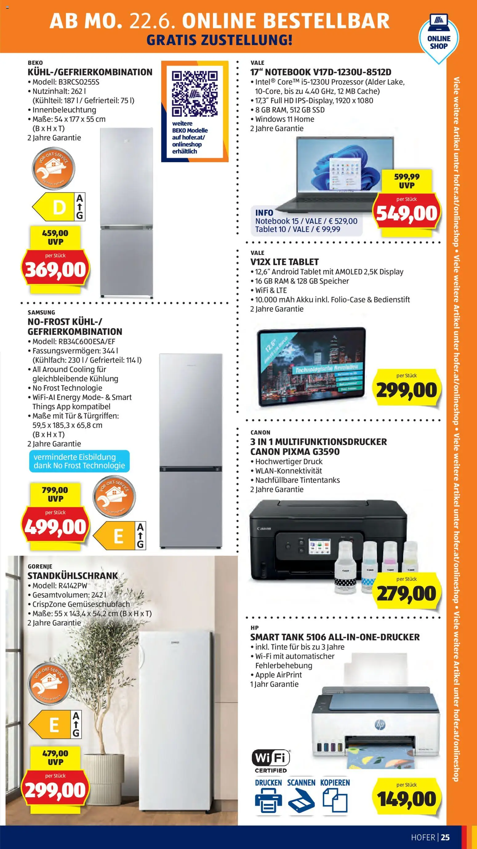 Hofer Flugblatt gültig ab 19.06.2026 | Seite: 31 | Produkte: Tablet, Apple, Samsung