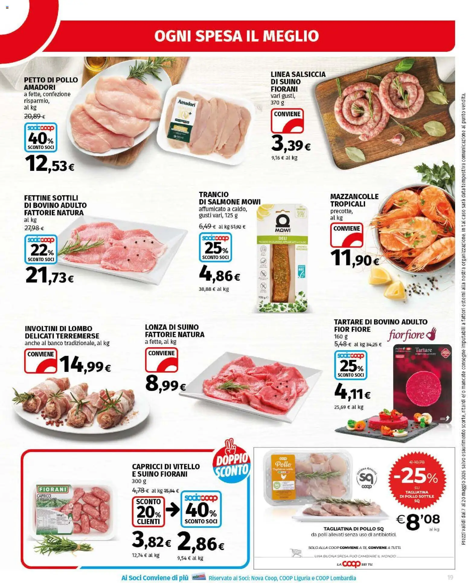 Volantino Ipercoop del 07.05.2026 | Pagina: 19 | Prodotti: Bovino, Pollo, Suino, Data