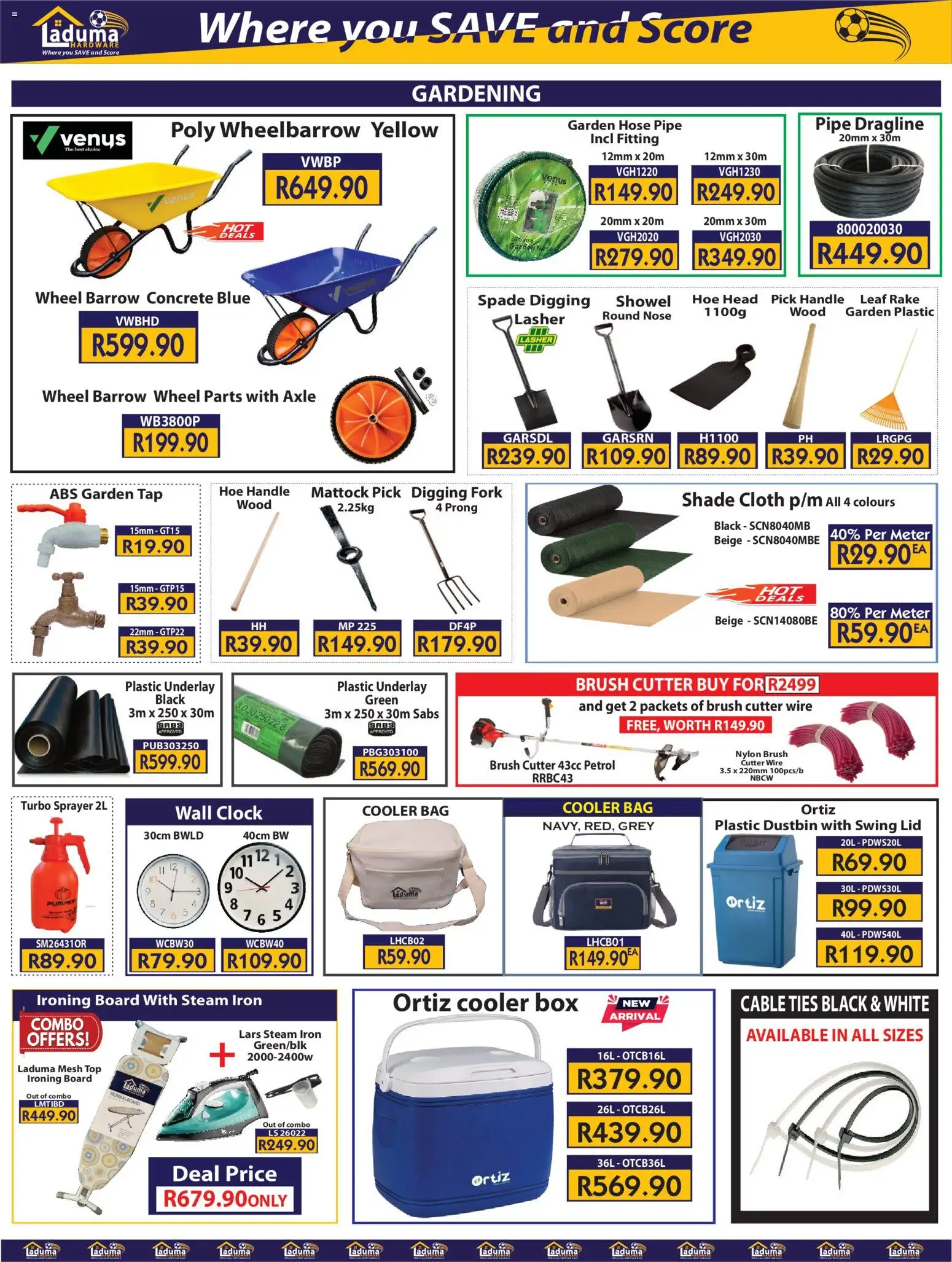 New Laduma Hardware catalogue – valid from 01.04.2026 | Page: 11 | Products: Ties, Cutter, Iron, Cooler