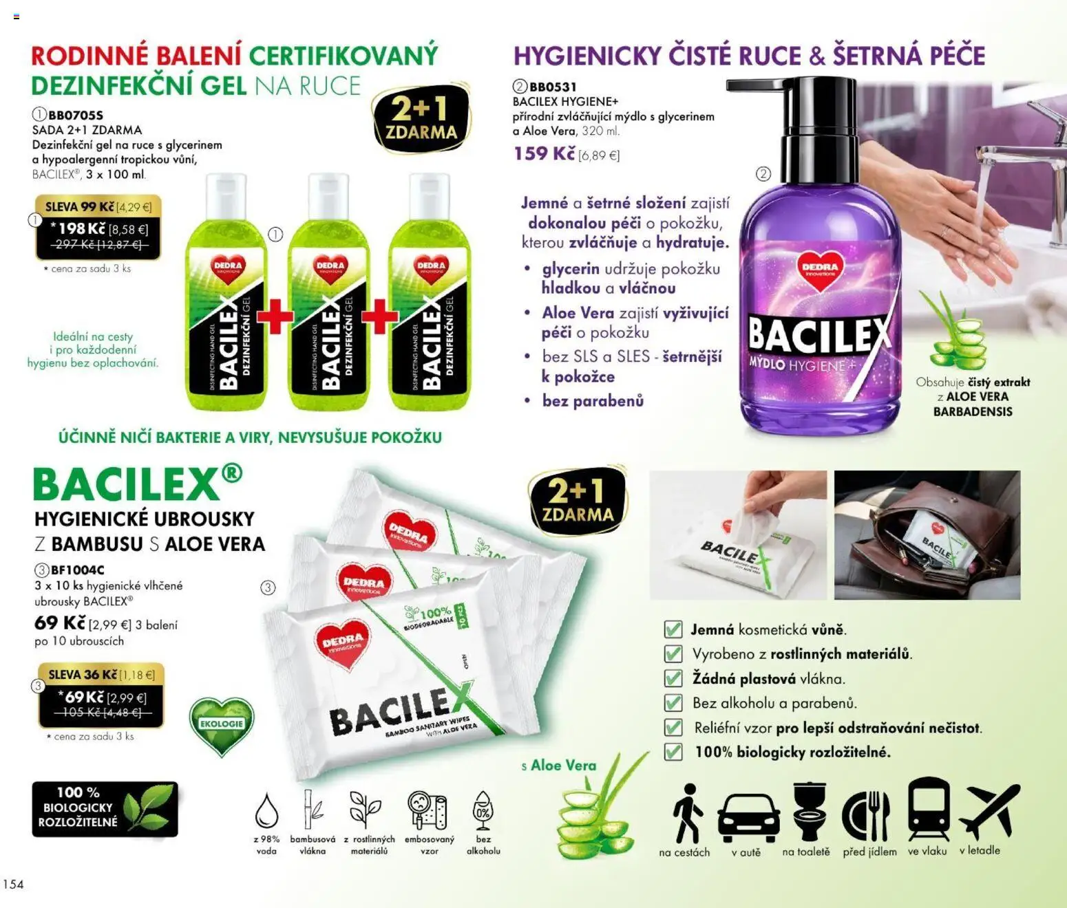 Nové Dedra akcie – leták je platný od 01.08.2026 | Strana: 54 | Produkty: Aloe Vera, Mydlo, Voda