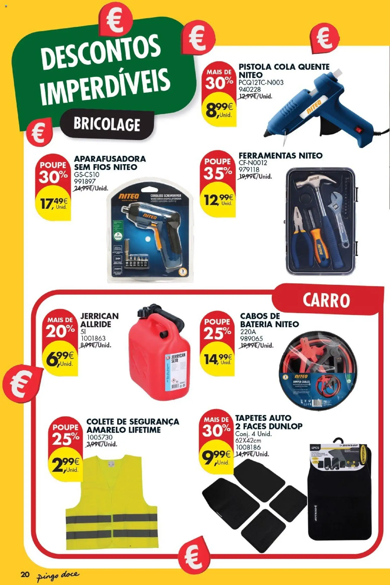 Pingo Doce Bazar Grandes Oportunidades │ válido de 21/07/2026 | Página: 20 | Produtos: Ferramentas, Bateria, Colete