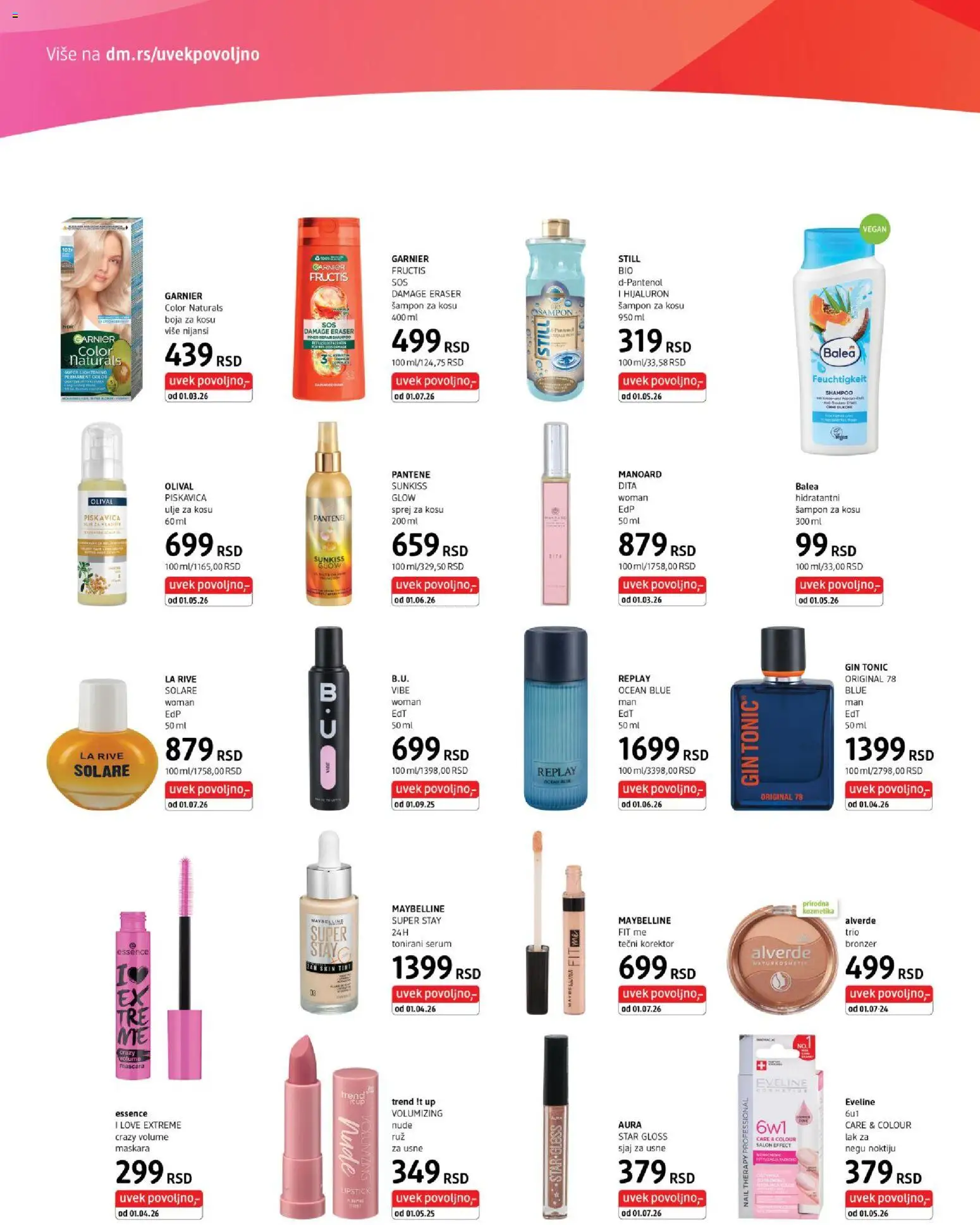 DM Drogerie katalog - važi od 16.07.2026 | Strana: 2 | Proizvode: Garnier, Syoss, Lak za nokte, Šampon