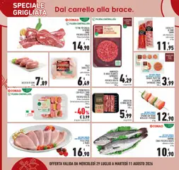 Anteprima del volantino NEI PUNTI VENDITA CON REPARTO PESCHERIA SPIEDINO CON TOTANO MERLUZZO E PEPERONI, Spiedino con totano, merluzzo e peperoni, al kg valido a partire dal 29/07/2026 | Pagina: 4