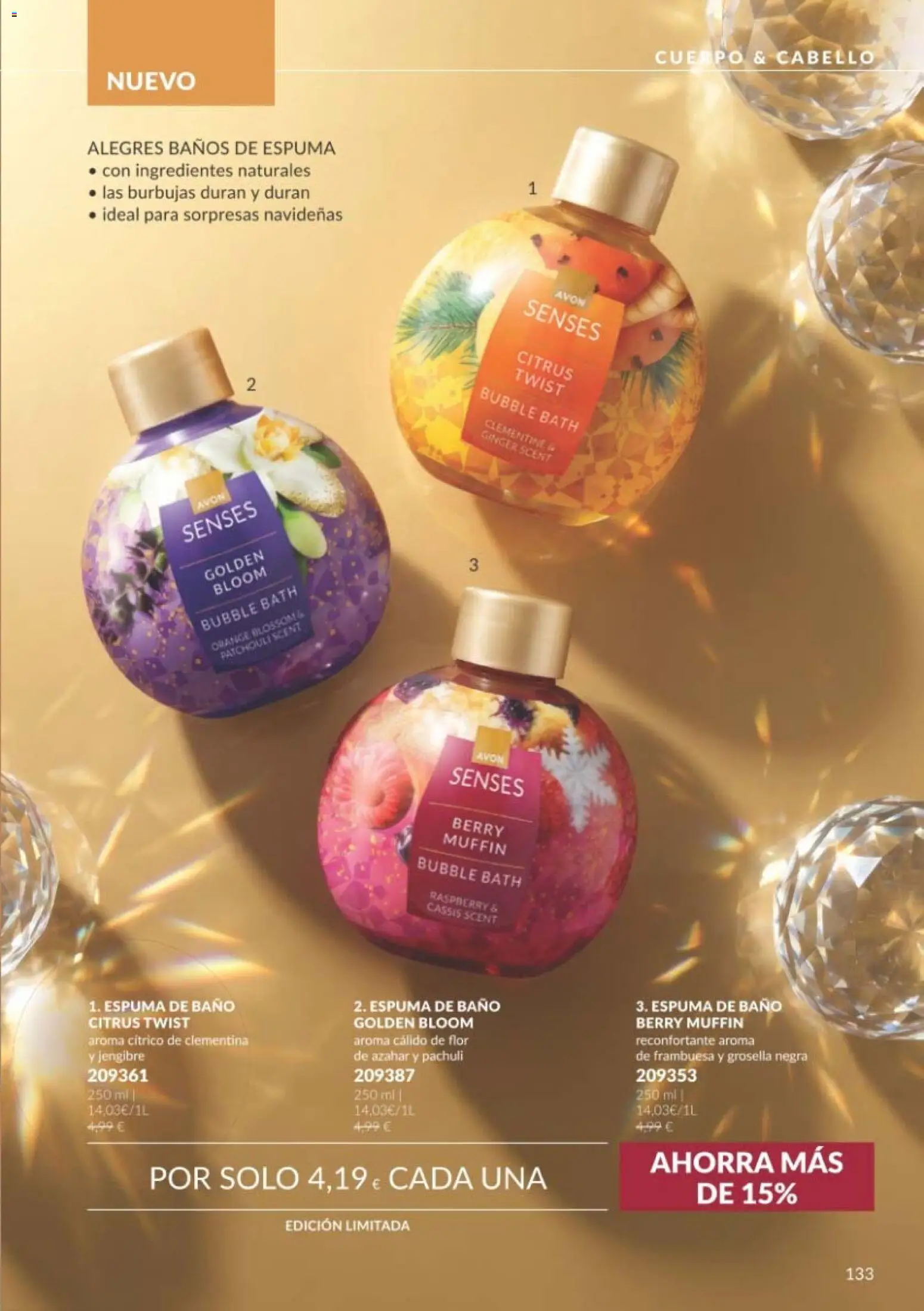 Catálogo AVON Black Friday │ válido desde el 01/11/2026 | Página: 133 | Productos: Jengibre, Espuma de baño, Ingredientes, Baño