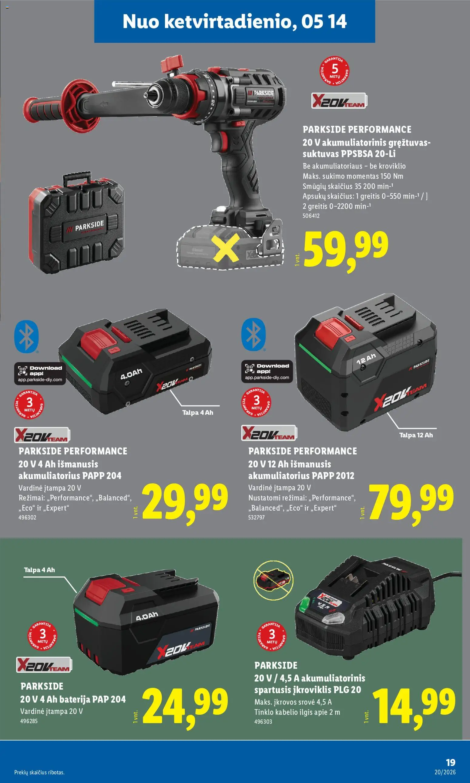 LIDL akcijos nuo 11.05.2026 | Puslapis: 19 | Prekių: Baterija, Akumuliatorius