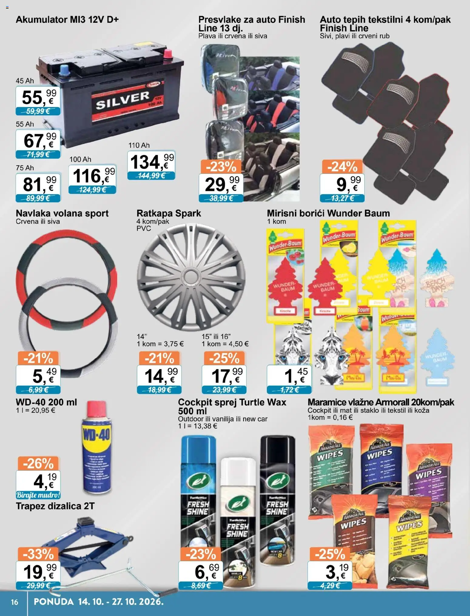 KTC katalog | vrijedi od 14.10.2026 | Stranica: 16 | Proizvodi: Tepih, Maramice, Finish, Staklo