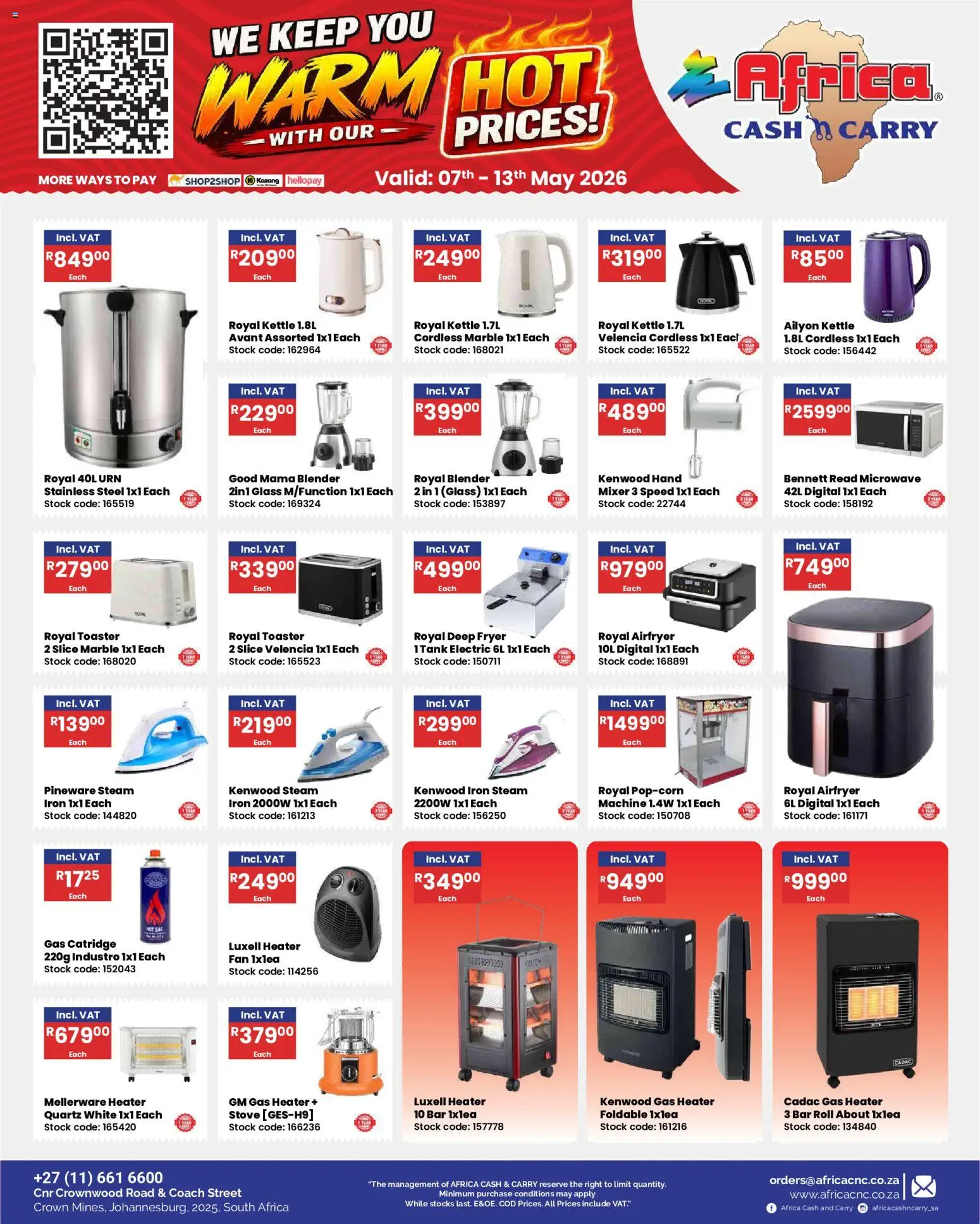 Africa Cash & Carry Specials | 07/05/2026 | How to get a limited discount? Save today! | South Africa