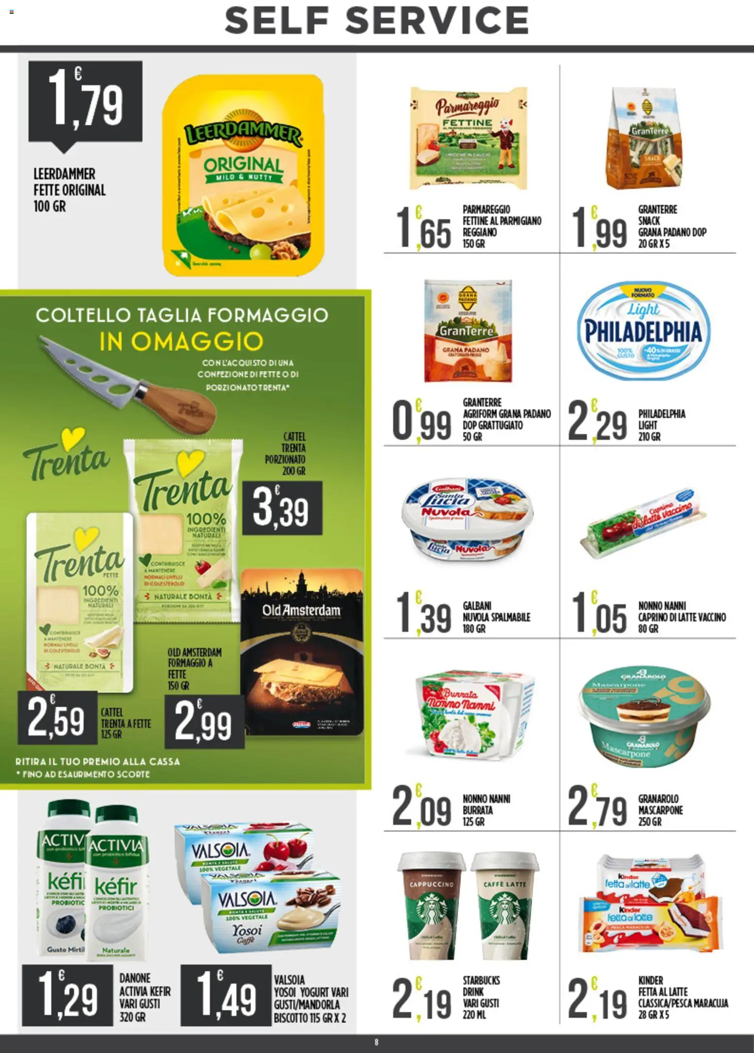 Volantino Euroesse del 18.05.2026 | Pagina: 8 | Prodotti: Latte, Formaggio, Mascarpone, Parmigiano