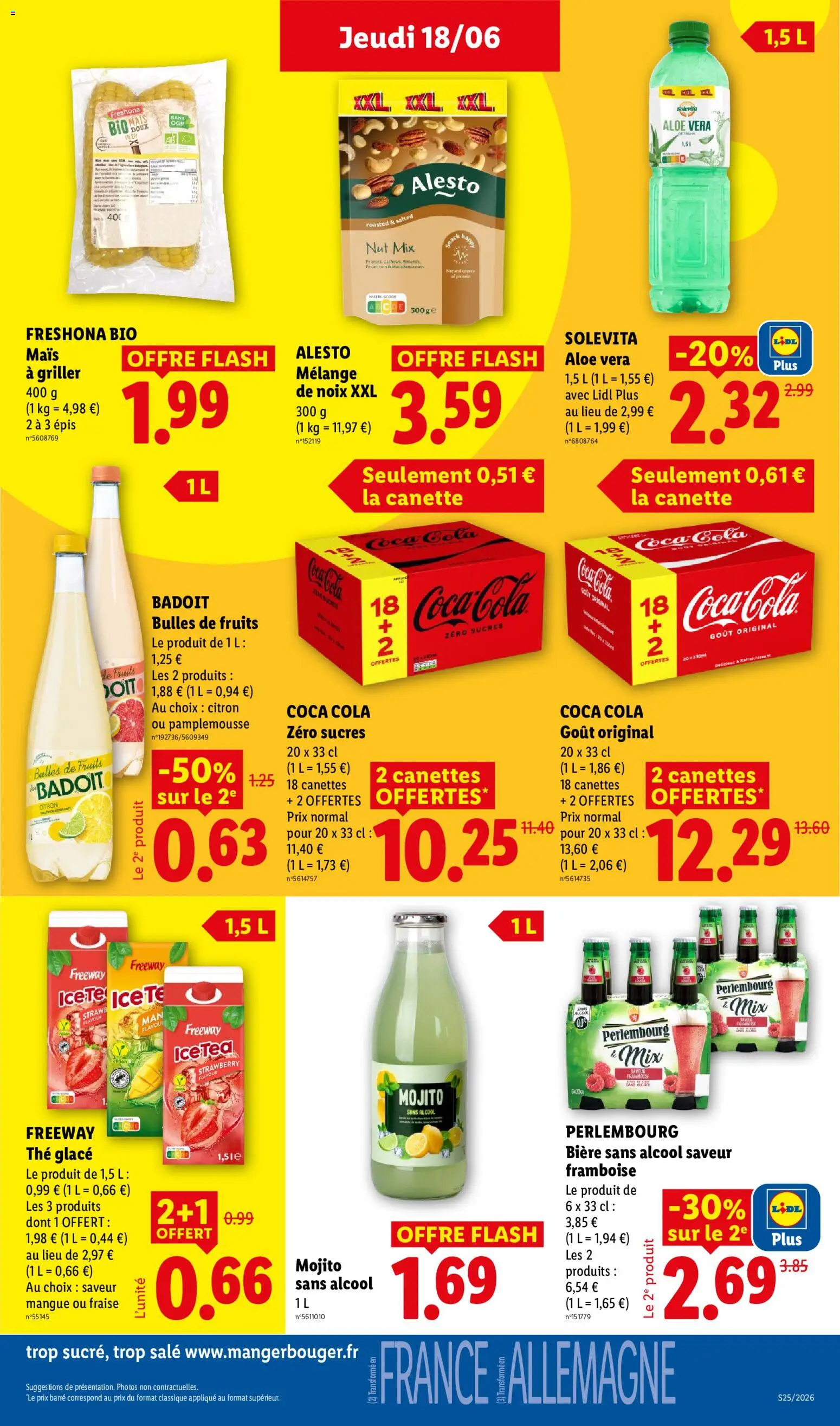 {H1} | Page: 21 | Produits: Badoit, Mangue, Thé glacé, Bière