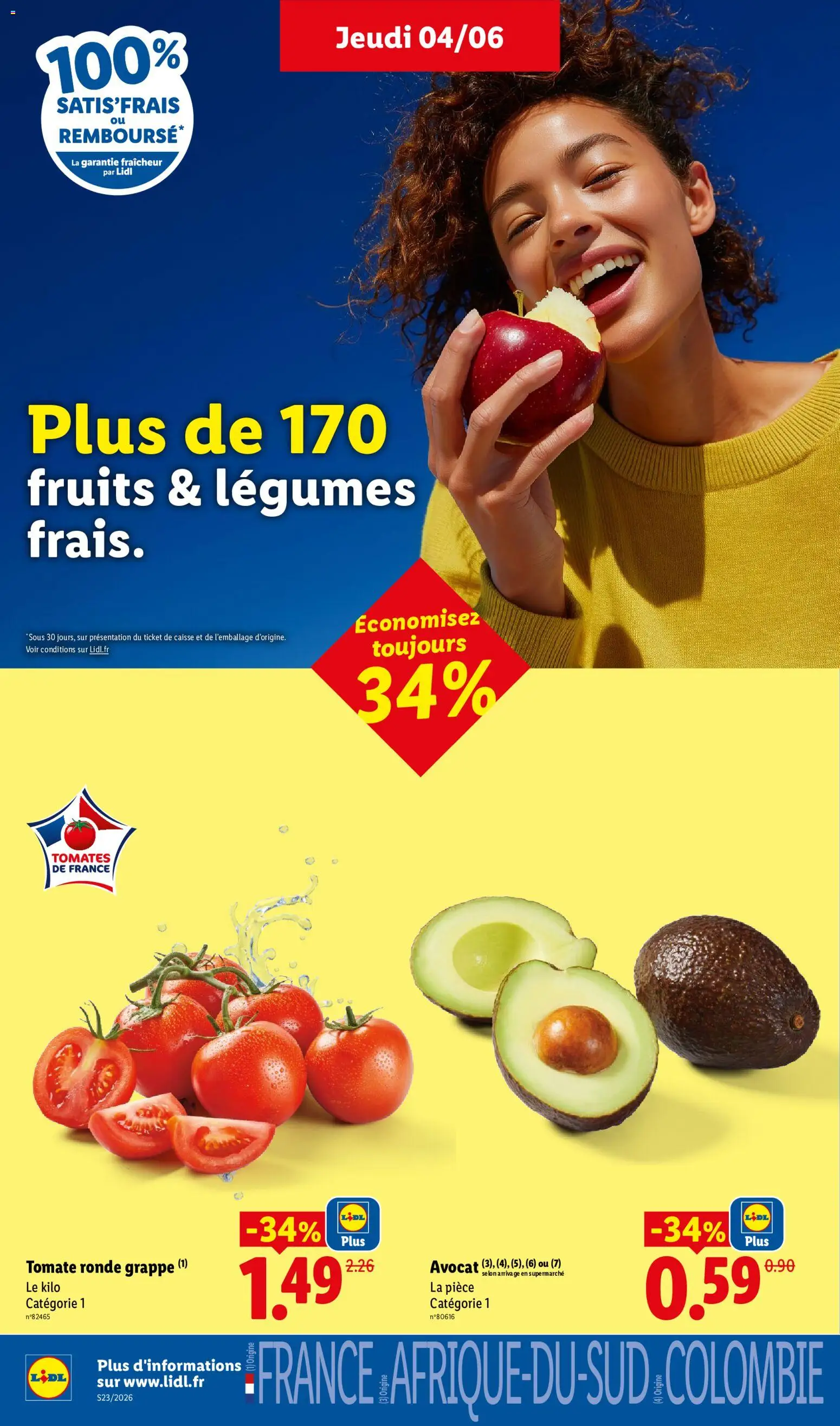{H1} | Page: 2 | Produits: Avocat, Tomates