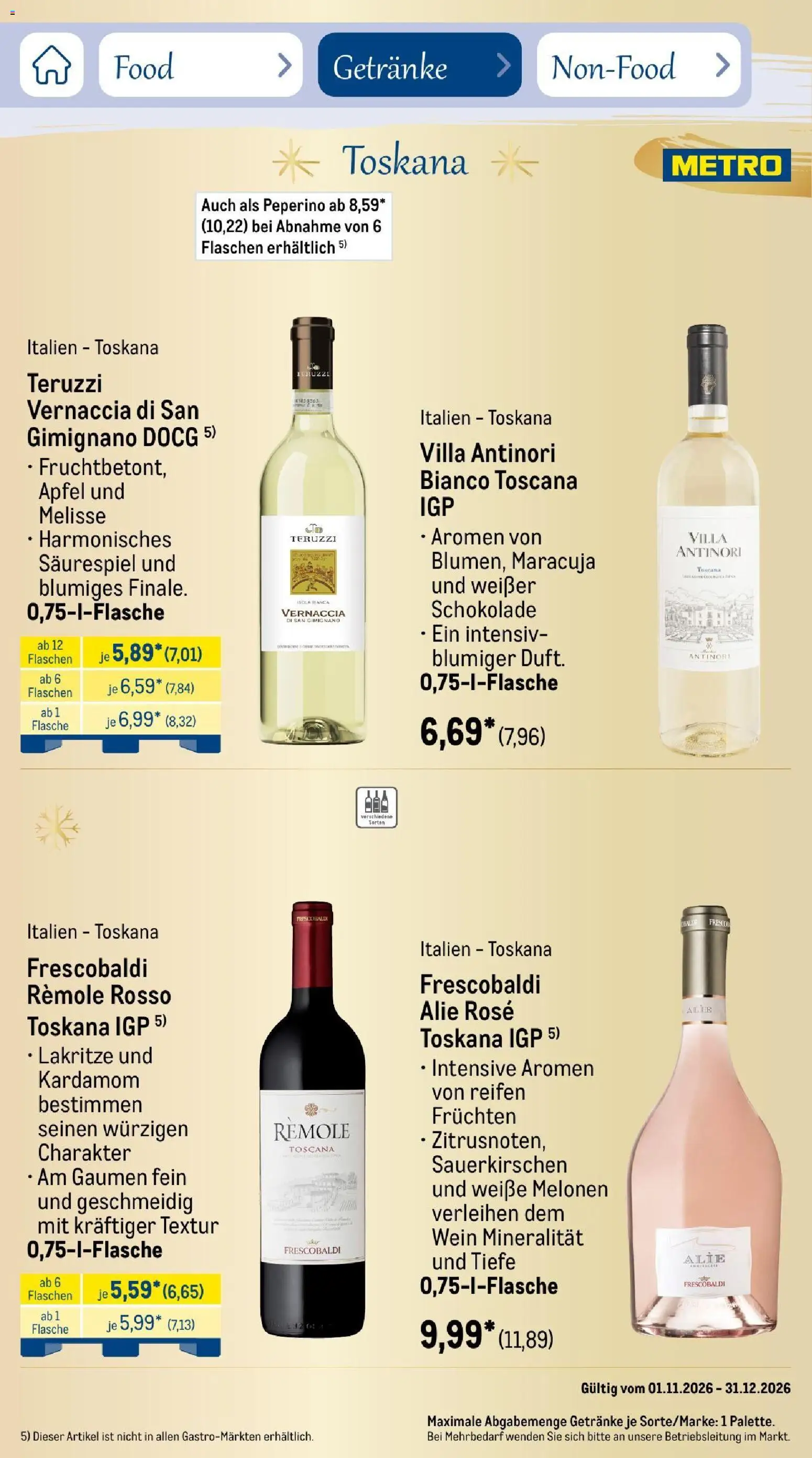 Metro Saisonkatalog Festtage voller Genuss – gültig ab 01.11.2026 | Seite: 64 | Produkte: Schokolade, Äpfel, Wein