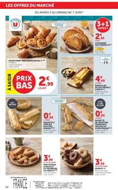 Super U - Prévisualisation de Super U catalogue valide à partir de 02.06.2026 | Page: 34 | Produits: Lait entier, Chocolat, Pommes, Chaussons