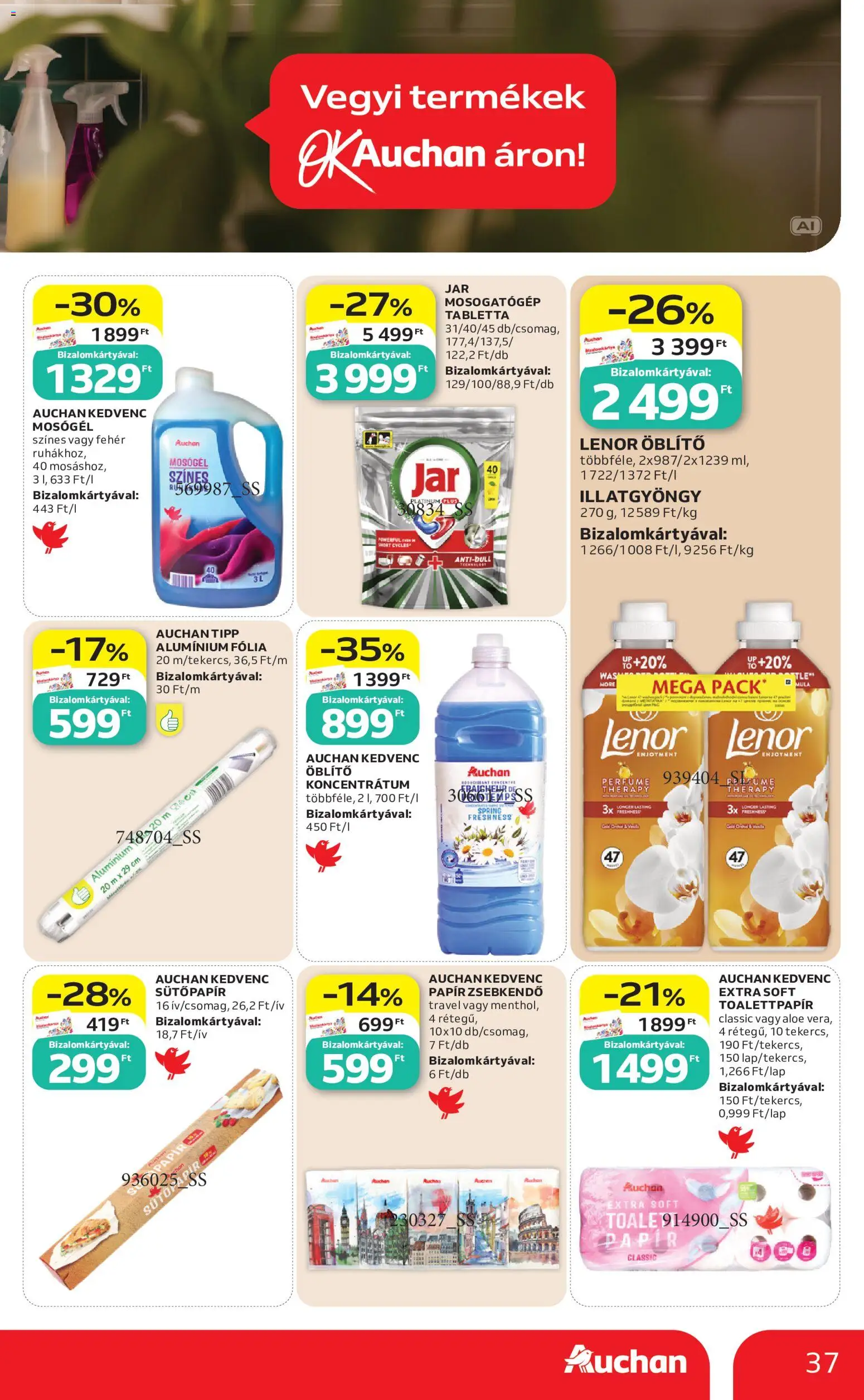 Auchan akciós ujság - amely érvényes a következő dátumtól: 2026.09.17. | Oldal: 37