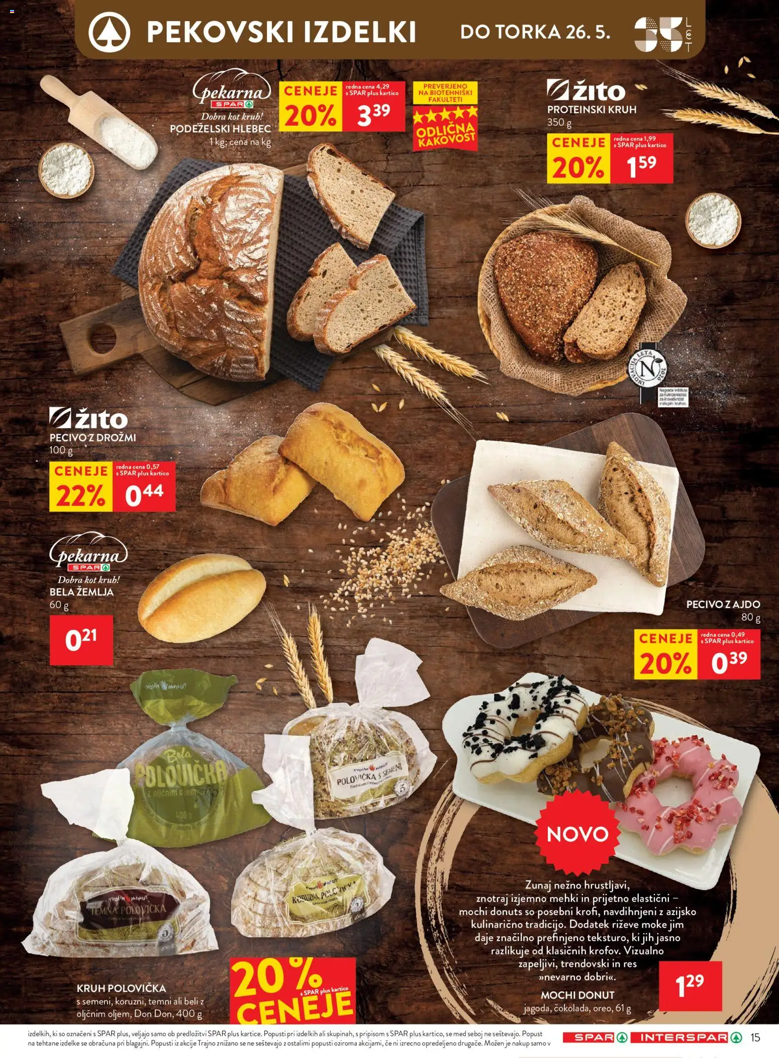 Novi Spar katalog ponudbe – veljaven od 20.05.2026 | Stran: 18 | Izdelki: Žemlja, Pekarna, Hlebec, Kruh