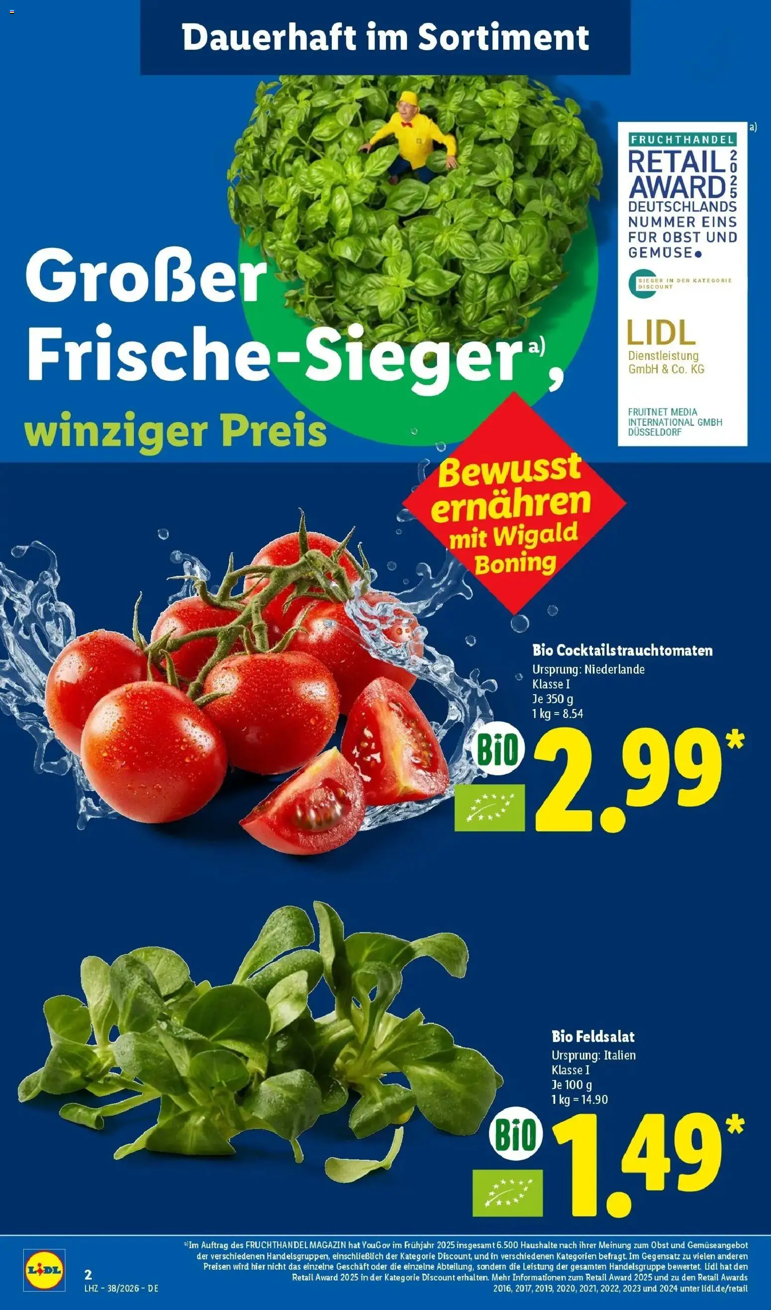 Lidl Prospekt Senftenberg (ab 14.09.2026) zum Blättern » Angebote | Seite: 2 | Produkte: Gemüse, Obst, Magazin