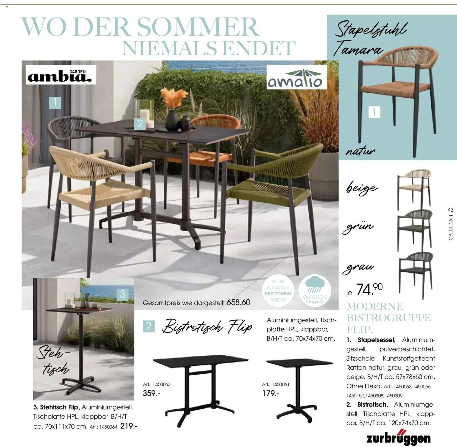Zurbrüggen Garten Unna – gültig ab 19.03.2025 | Seite: 43 | Produkte: Tisch