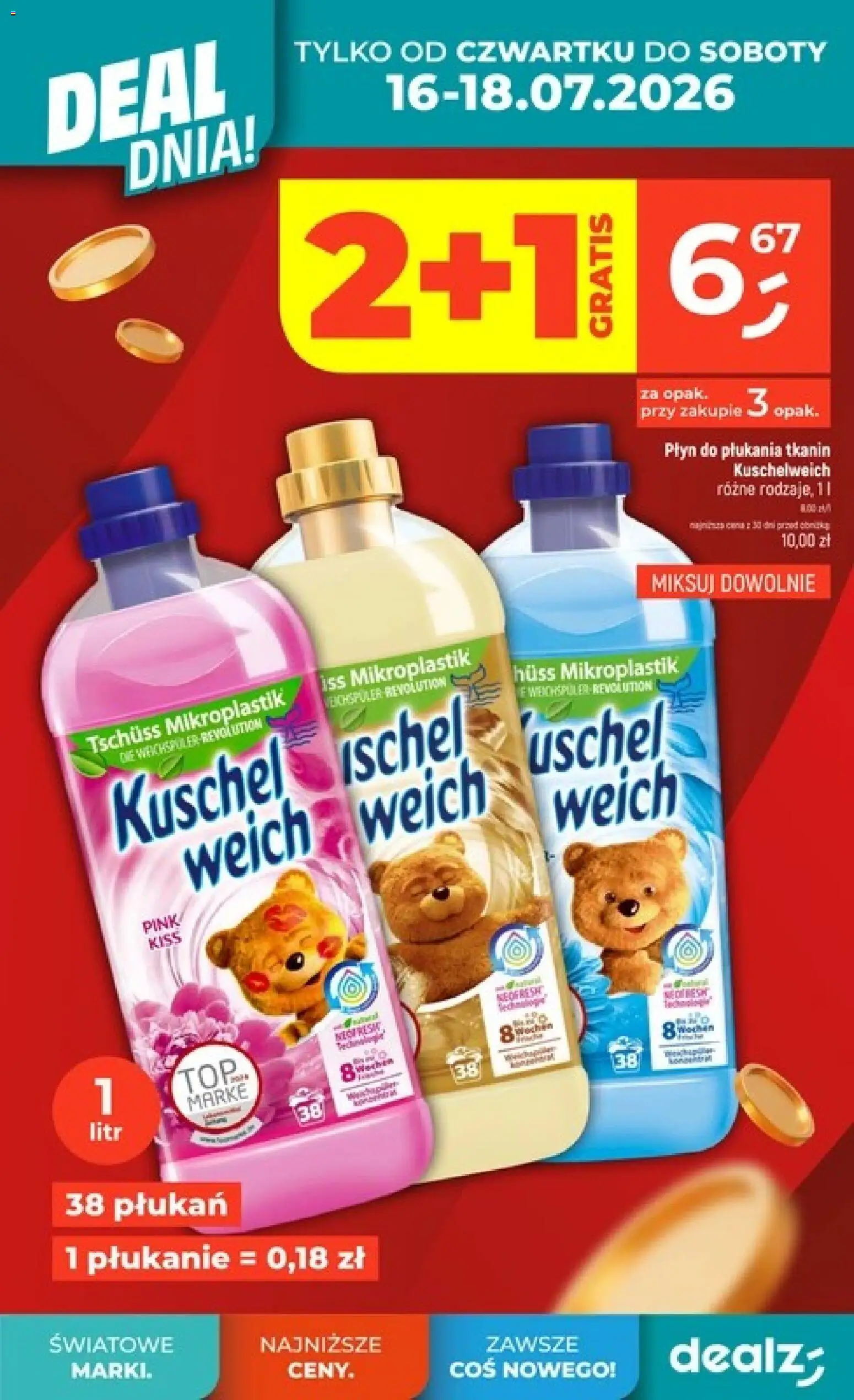 Dealz gazetka od 16.07.2026 | Strona: 2 | Produkty: Top, Płyn do płukania tkanin