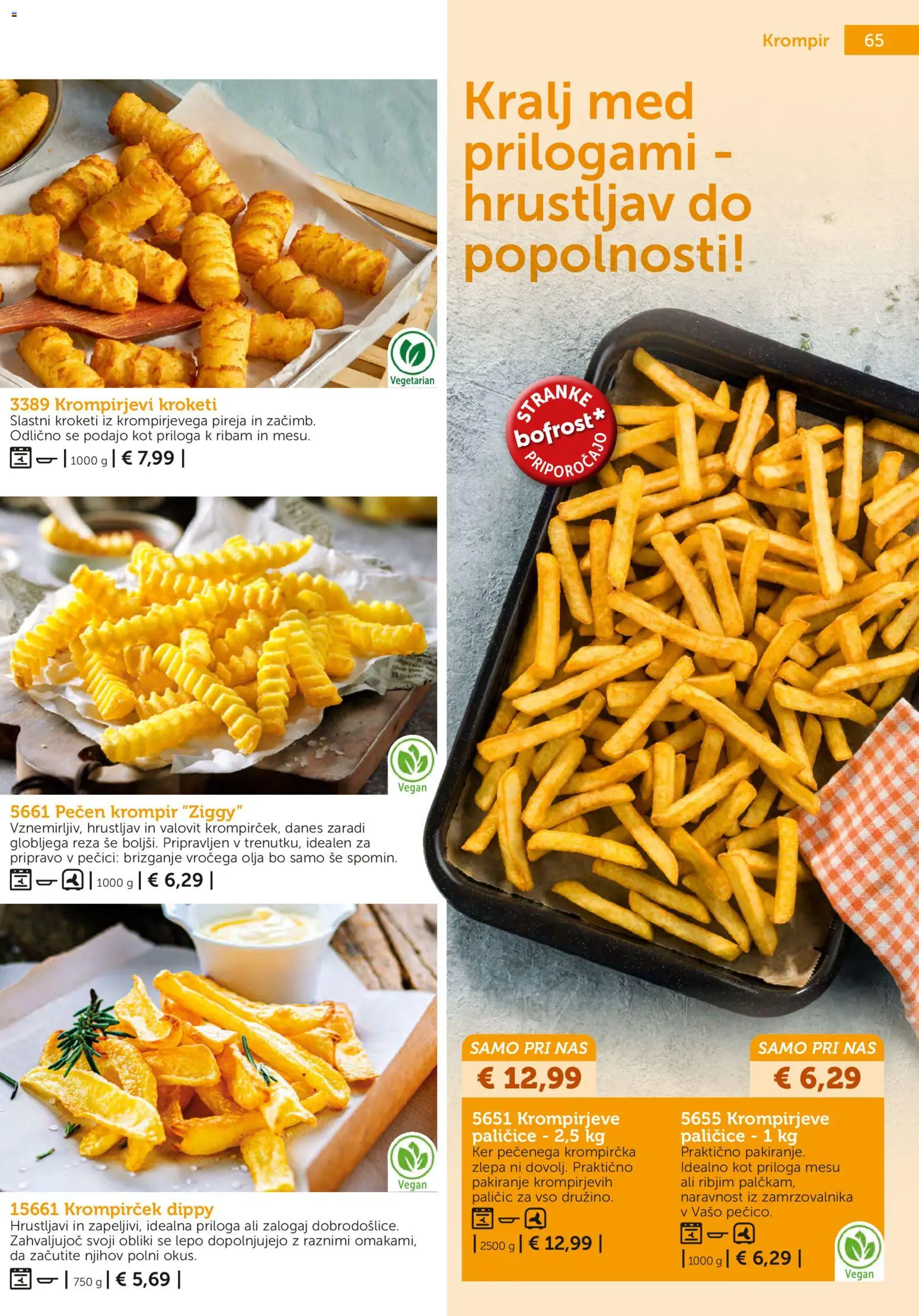 Novi Bofrost katalog ponudbe – veljaven od 04.03.2026 | Stran: 65 | Izdelki: Krompir