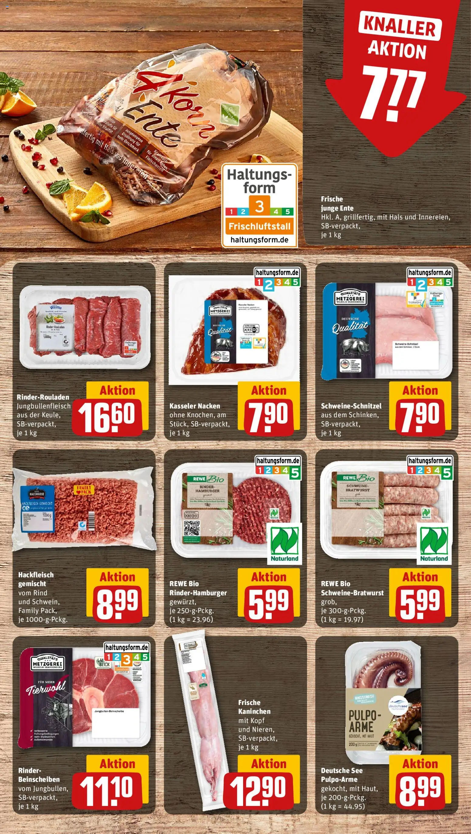 Rewe Prospekt 	 – gültig ab 02.03.2026 | Seite: 8 | Produkte: Rinderrouladen, Kaninchen, Bratwurst, Ente