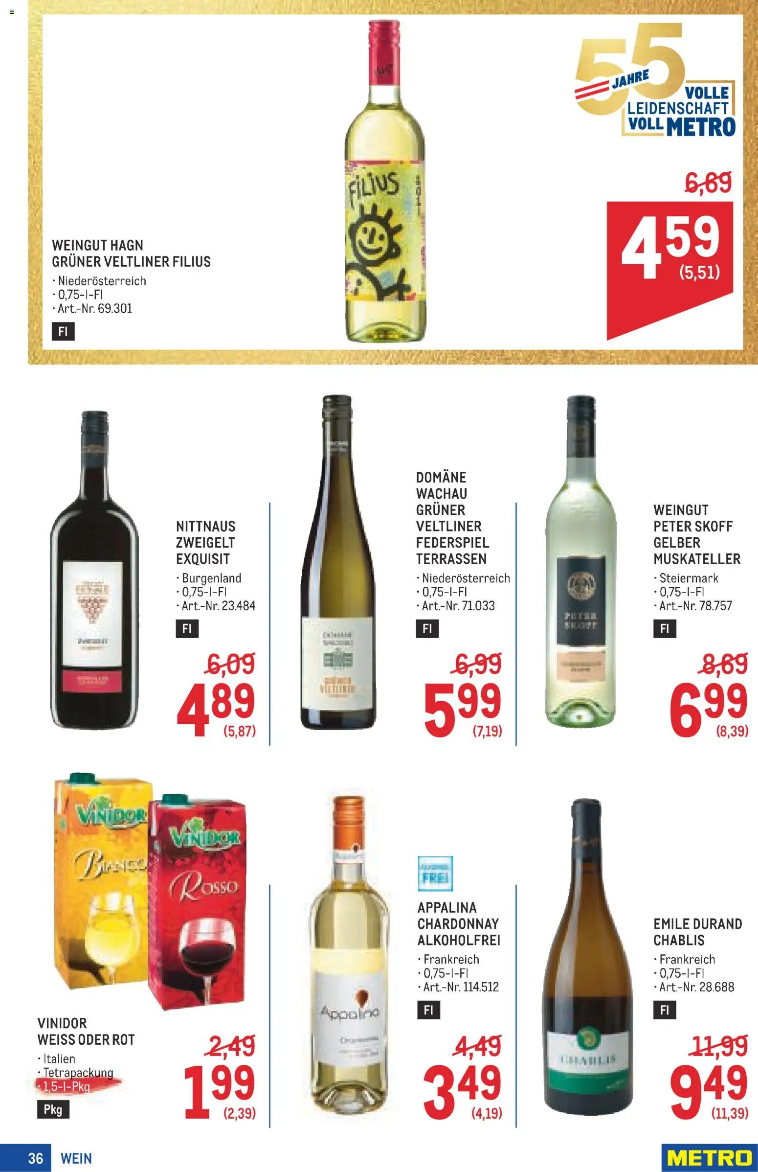 Metro angebote Profi 23 gültig ab 29.10.2026 | Seite: 36 | Produkte: Wein
