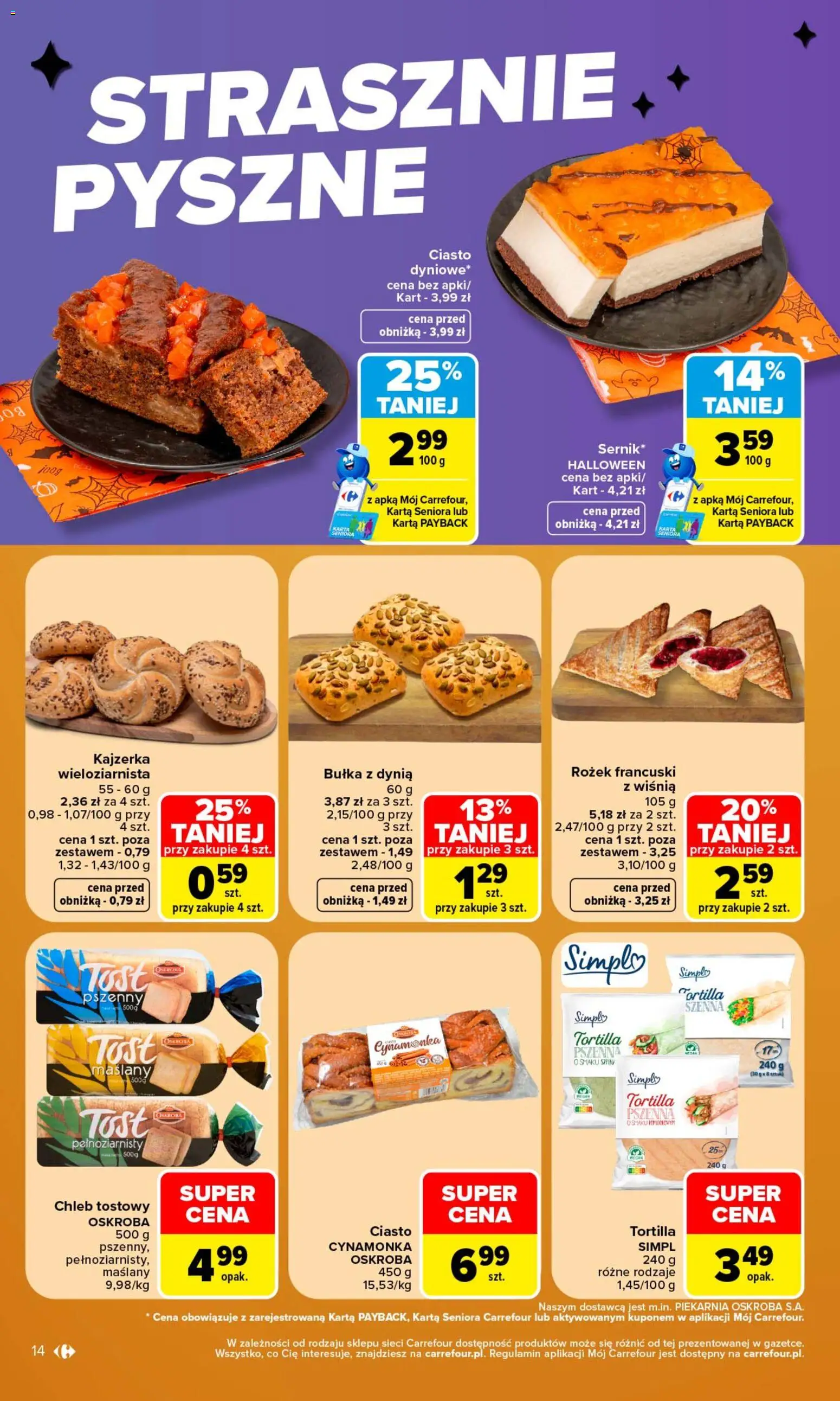 Carrefour gazetka od 26.10.2026 | Strona: 16 | Produkty: Dynia, Chleb tostowy, Bułka z dynią, Tortilla