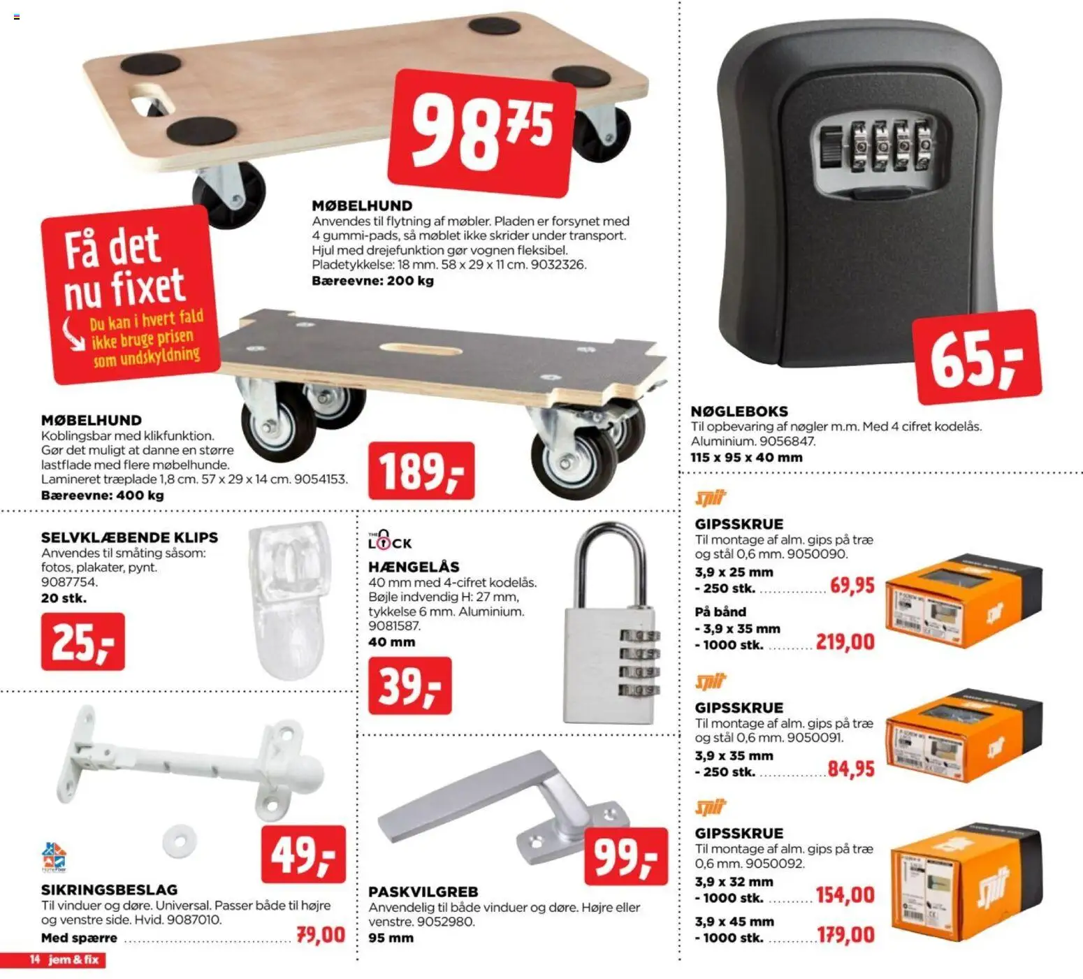 Jem & fix tilbudsavis – gyldig fra 18/10/2026 | Side: 14 | Produkter: Bøjle, Søm