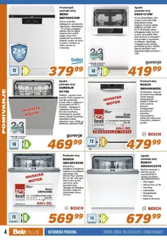 Bela plus katalog akcije – veljaven od 01.10.2026 | Stran: 4 | Izdelki: Košara, Detergent, Mapa, Vgradni pomivalni stroj