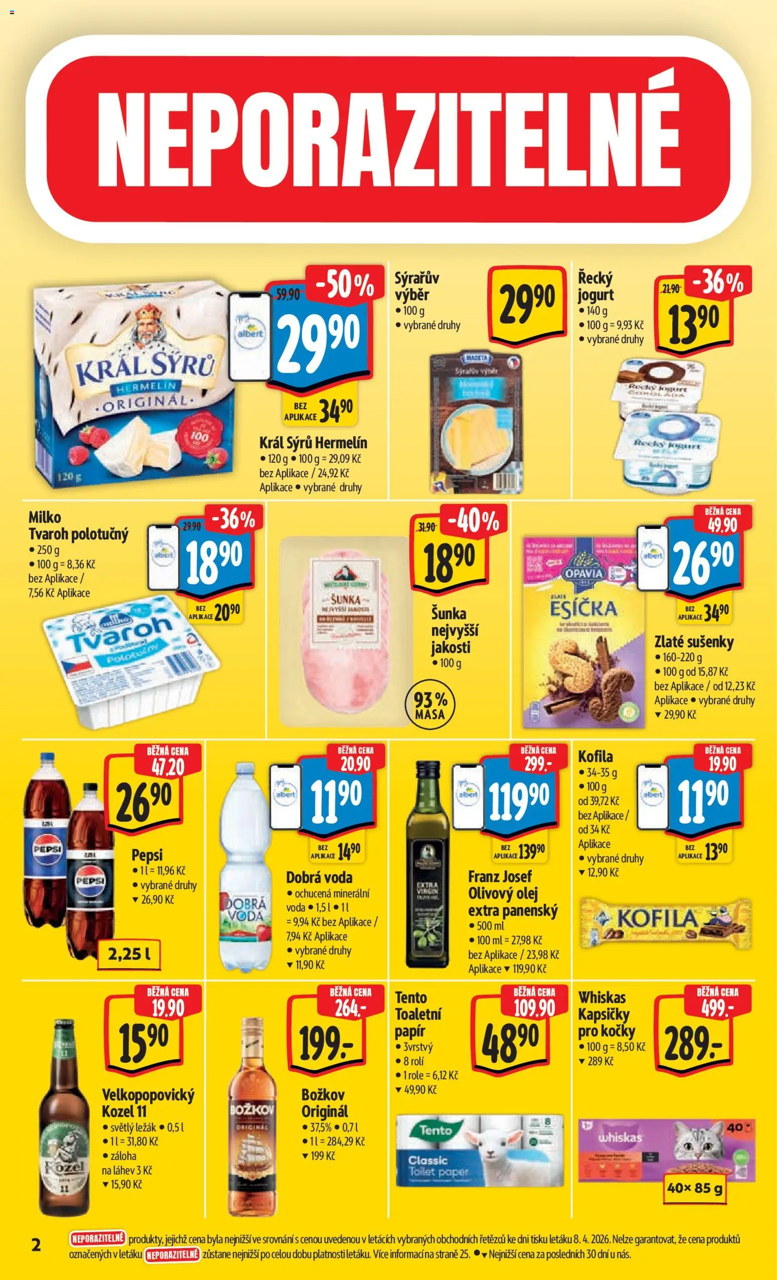 Albert leták - Hypermarket - Harfa od 15.04.2026 | Strana: 6 | Produkty: Tvaroh, Hermelín, Kofila, Láhev