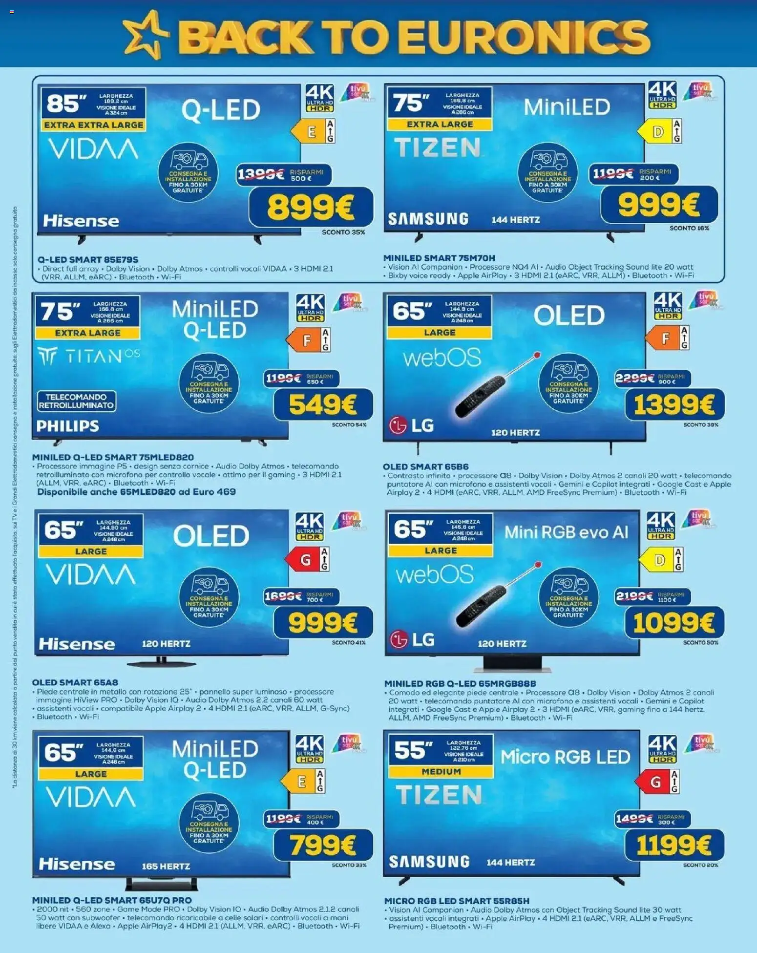 Nuovo Euronics volantino Torino dal 20/08/2026 > offerte anteprima 🛍️ | Pagina: 2 | Prodotti: Telecomando, TV, Audio, Samsung