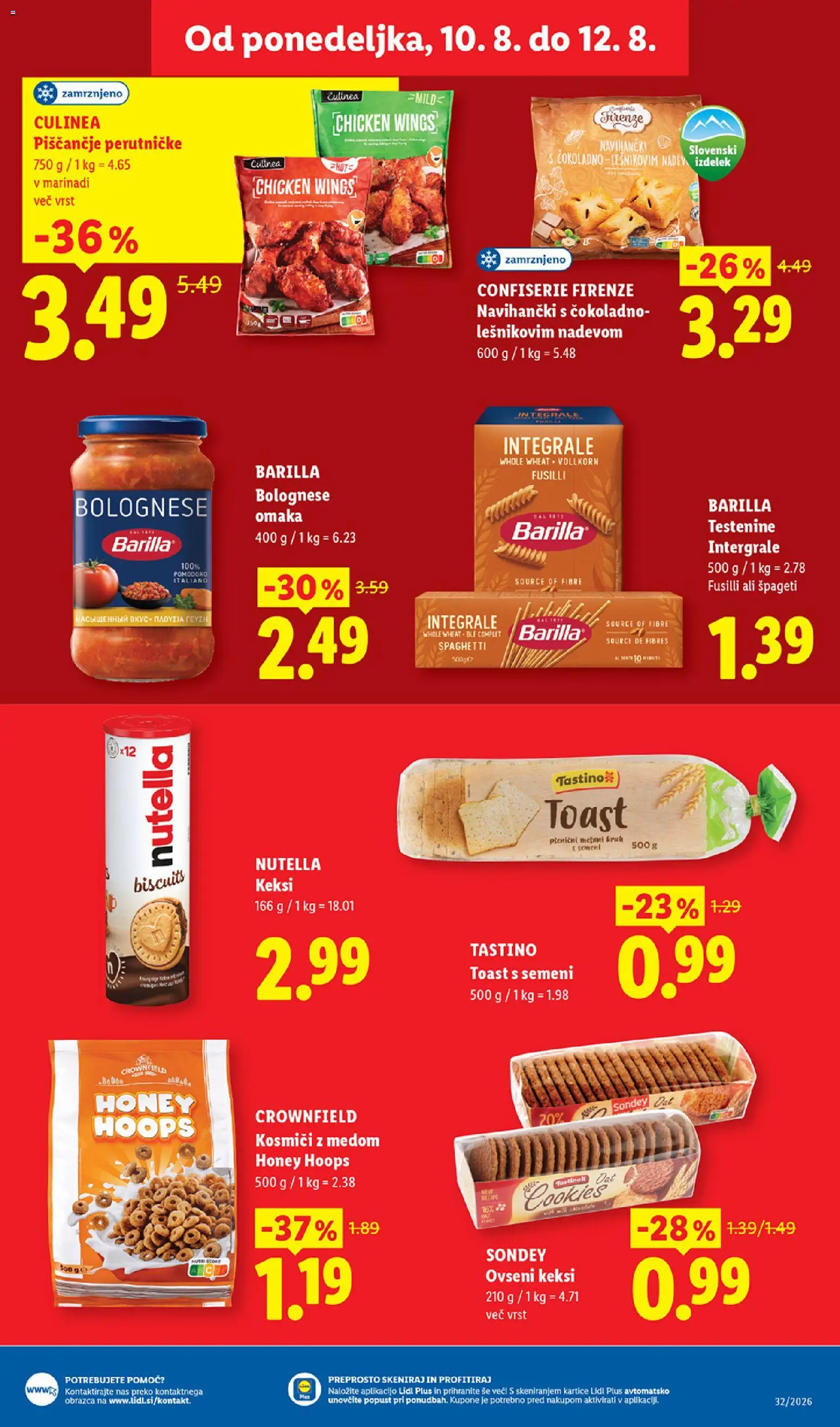 Novi Lidl katalog ponudbe – veljaven od 06.08.2026 | Stran: 47 | Izdelki: Keksi, Kosmici, Testenine, Omaka