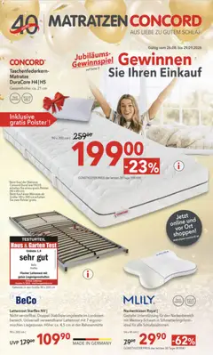 Matratzen Concord Flugblatt ab 26.08.2026 gültig