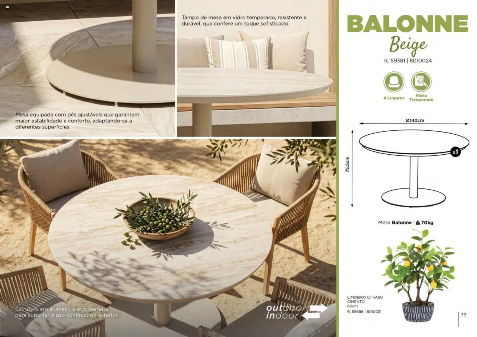 Espaço Casa folheto Ar Livre 2026 │ válido de 07.03.2026 | Página: 77 | Produtos: Mesa, Cimento, Vaso