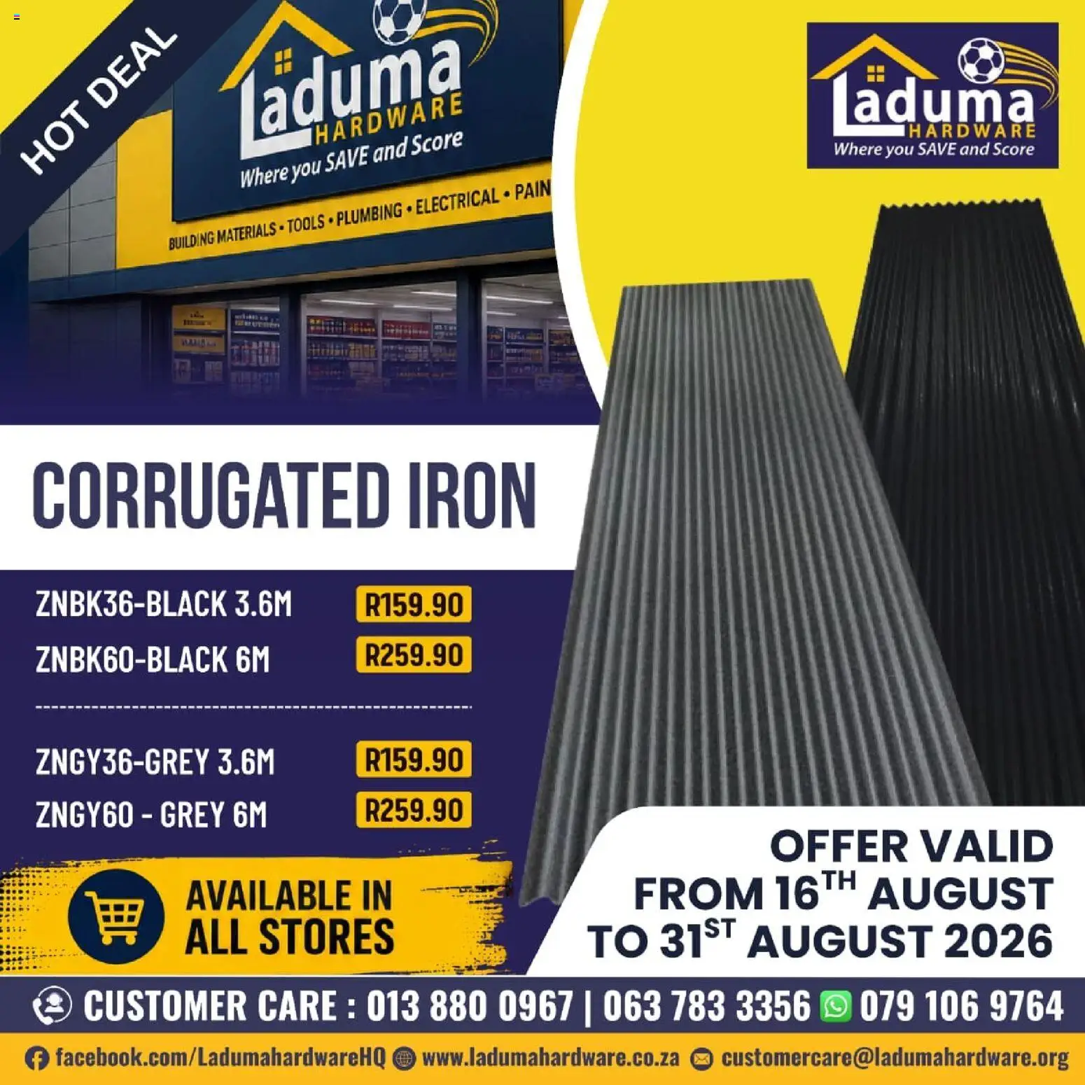 New Laduma Hardware catalogue – valid from 16/08/2026 | Page: 3 | Products: Iron