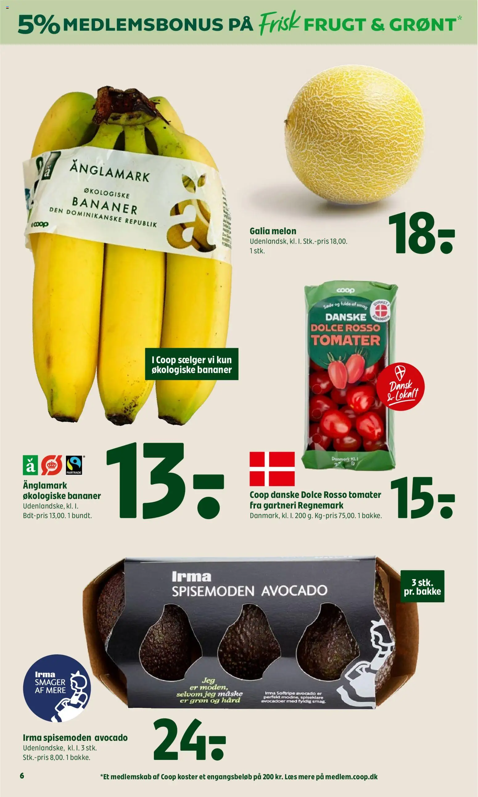 Coop 365 tilbudsavis – gyldig fra 09/07/2026 | Side: 8 | Produkter: Maske, Tomater, Bananer, Avocado