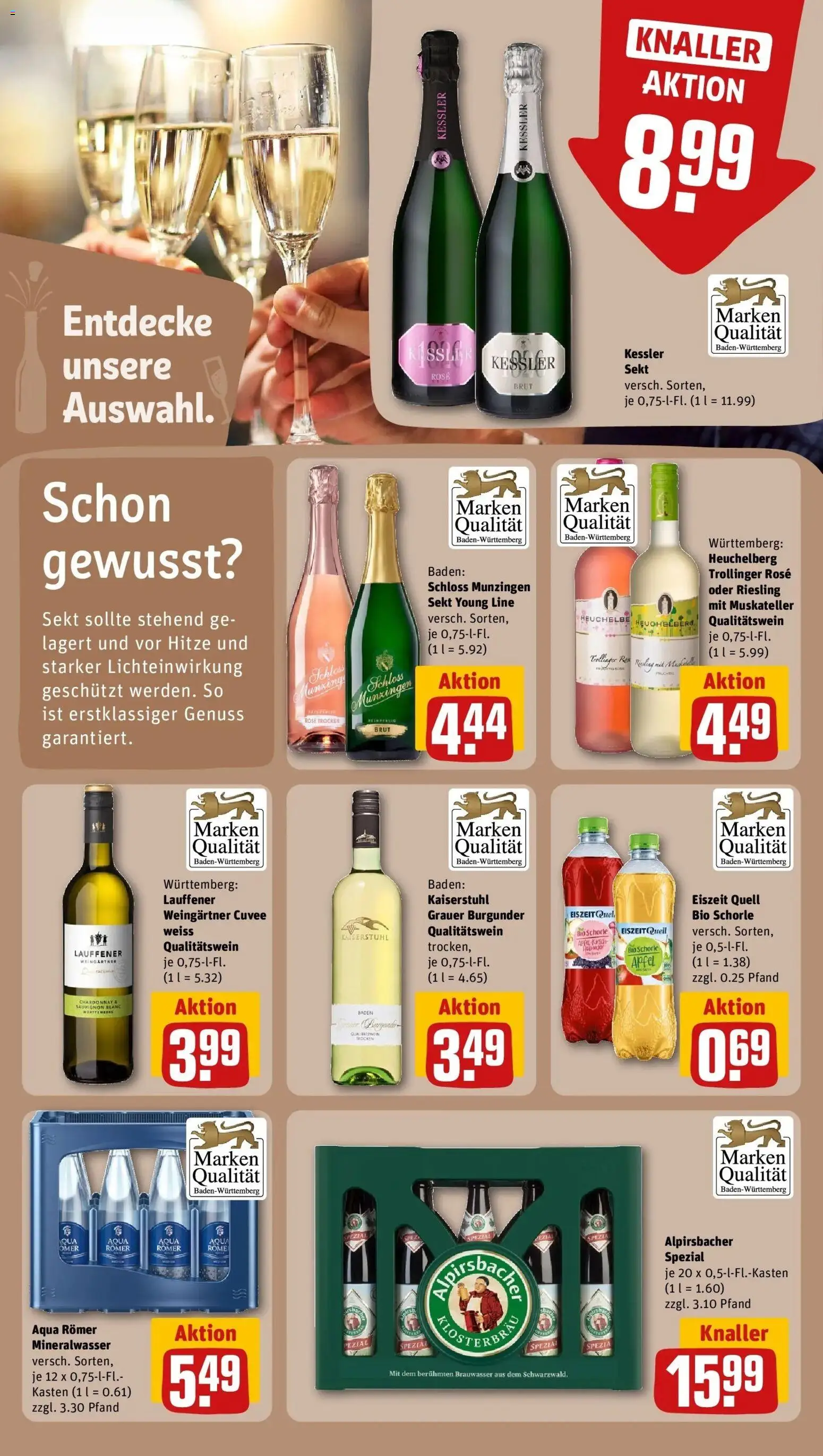 Rewe Prospekt Stockach	 – gültig ab 10.05.2026 | Seite: 19 | Produkte: Sekt, Äpfel, Mineralwasser