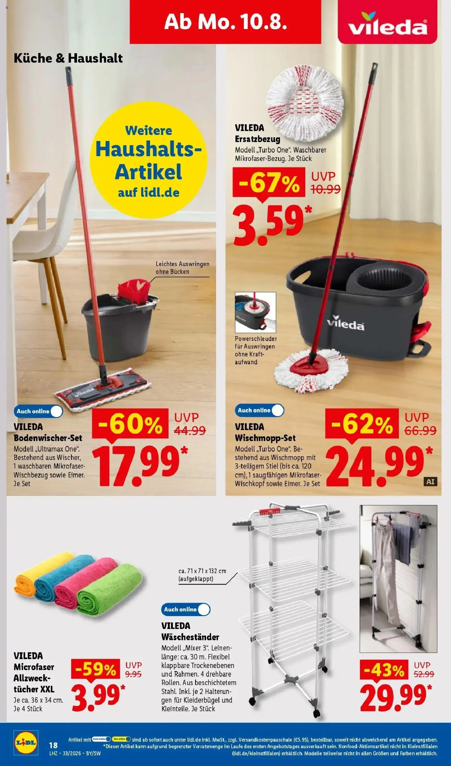 Lidl Prospekt Ilvesheim – gültig ab 10.08.2026 | Seite: 38 | Produkte: Küche, Kleiderbügel, Waschestander