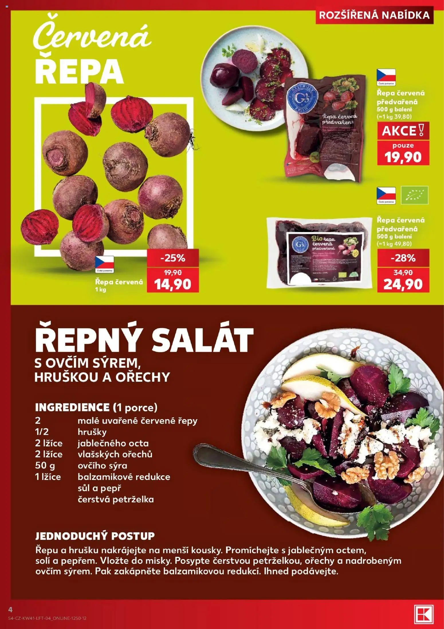 Kaufland leták - Praha 4 od 07.10.2026 | Strana: 4 | Produkty: Lžíce, Řepy, Řepa, Sůl
