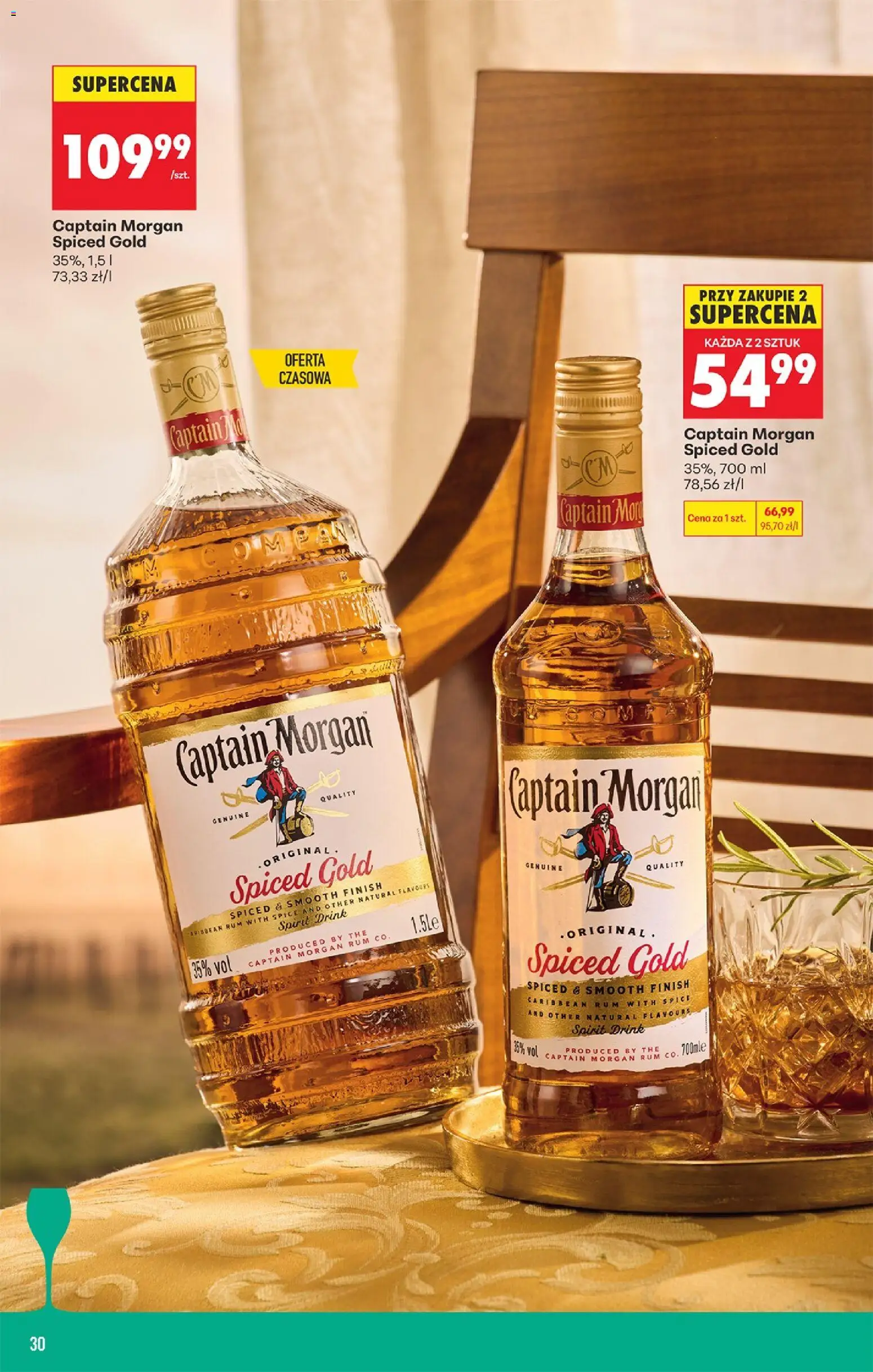 Biedronka Polsko leták - Czas na toast od 05.10.2026 | Strana: 30 | Produkty: Finish, Rum, Morgan, Captain Morgan