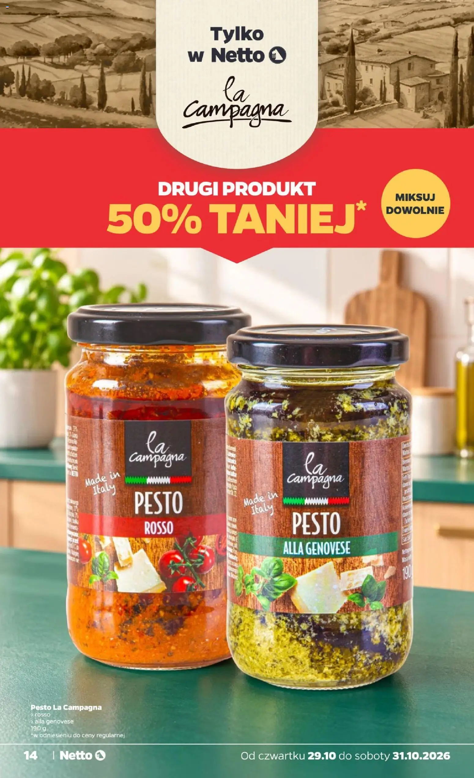 Netto gazetka od czwartku od 29.10.2026 | Strona: 14 | Produkty: Pesto