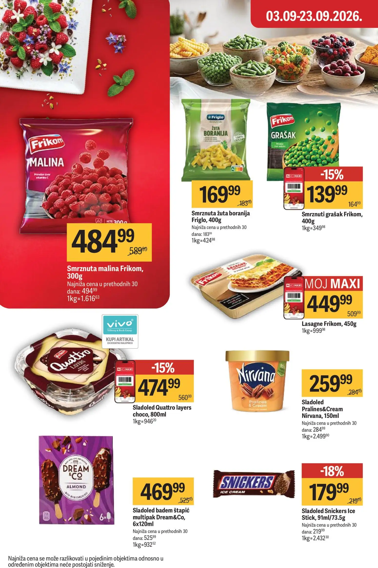 Maxi katalog - važi od 10.09.2026 | Strana: 27 | Proizvode: Boranija, Snickers, Sladoled, Malina