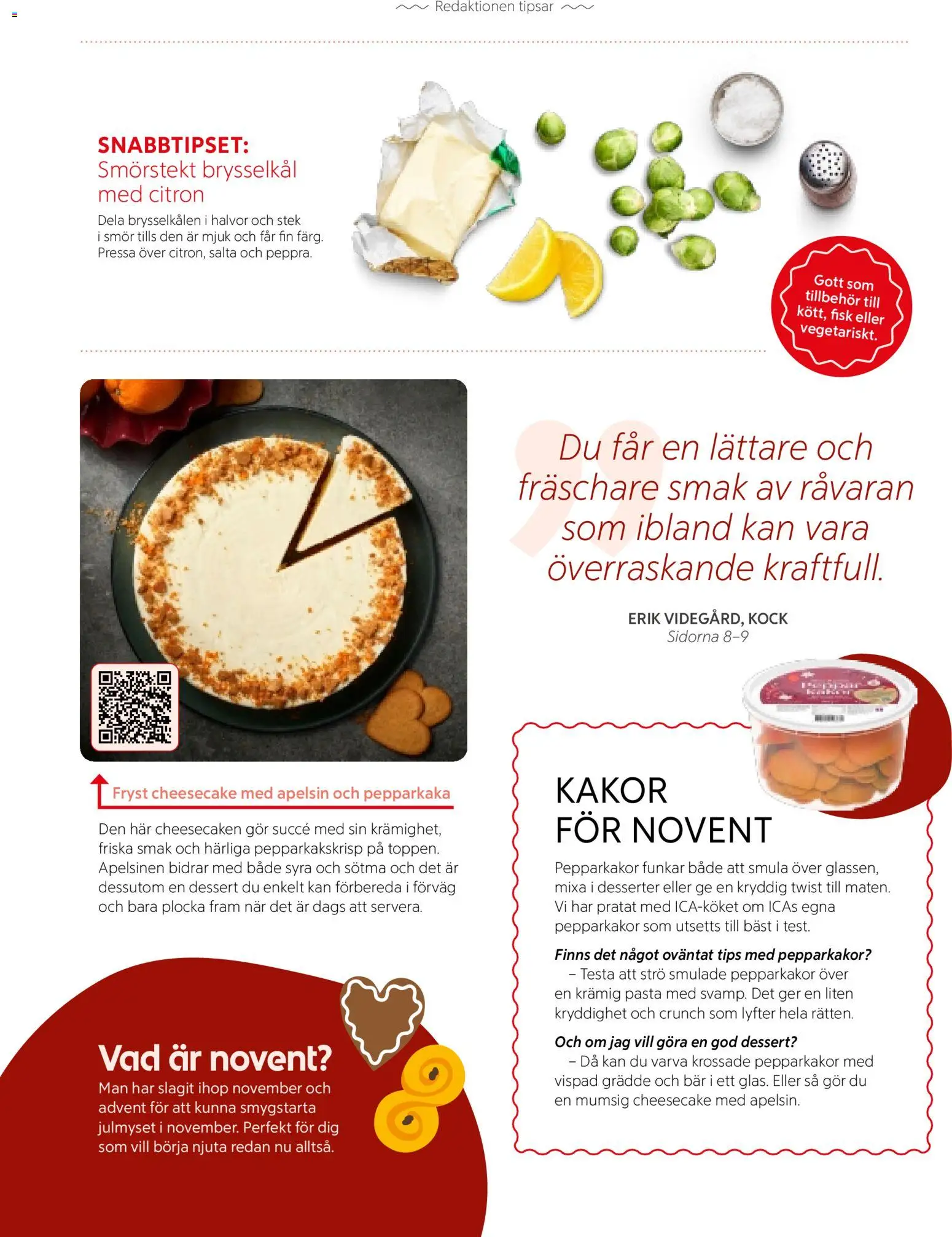 ICA Kvantum reklamblad aktuell från 01/11/2026 | Sida: 14 | Produkter: Desserter, Fisk, Tillbehör, Grädde