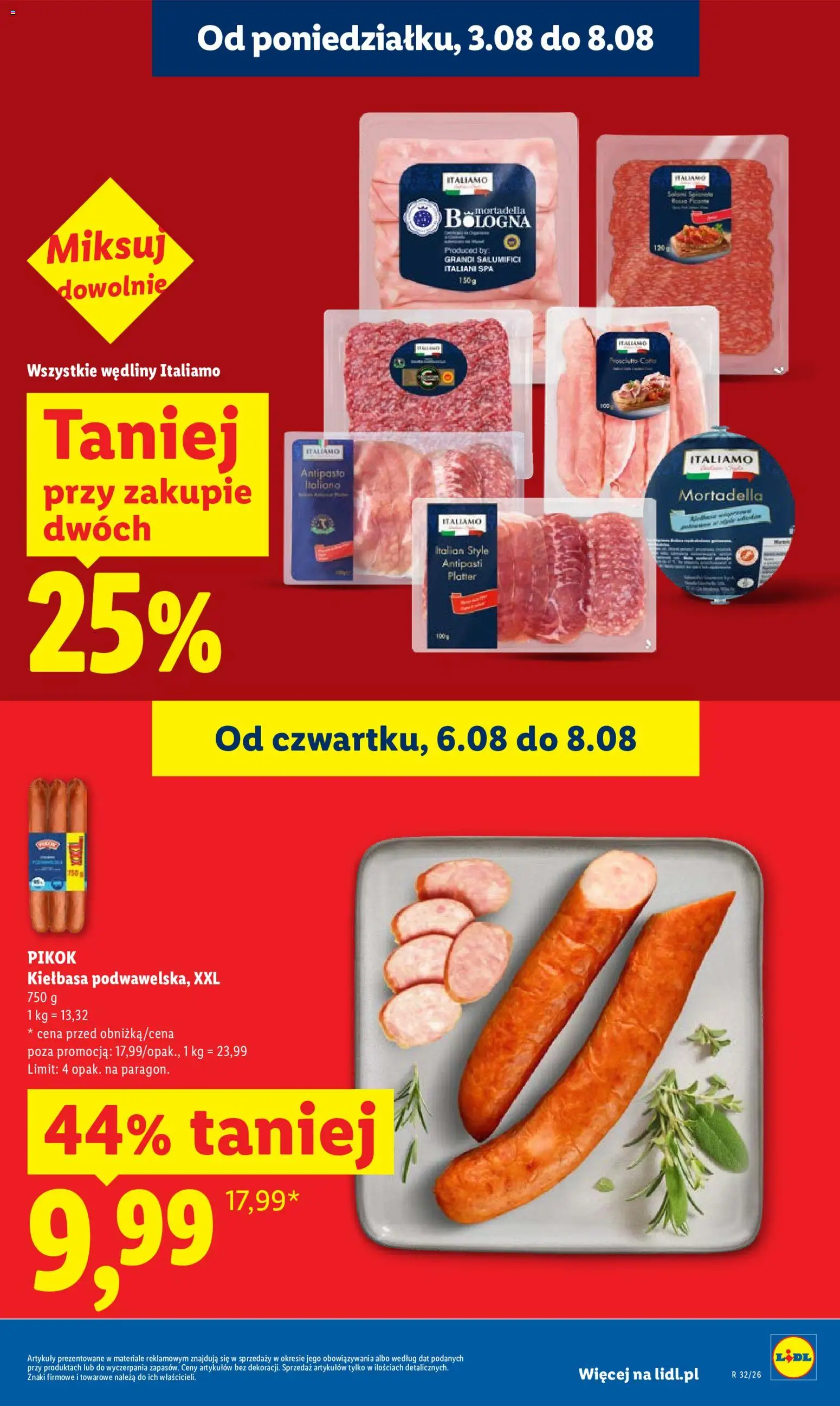 Lidl Polsko leták od 06.08.2026 | Strana: 15 | Produkty: Mortadella, Pikok