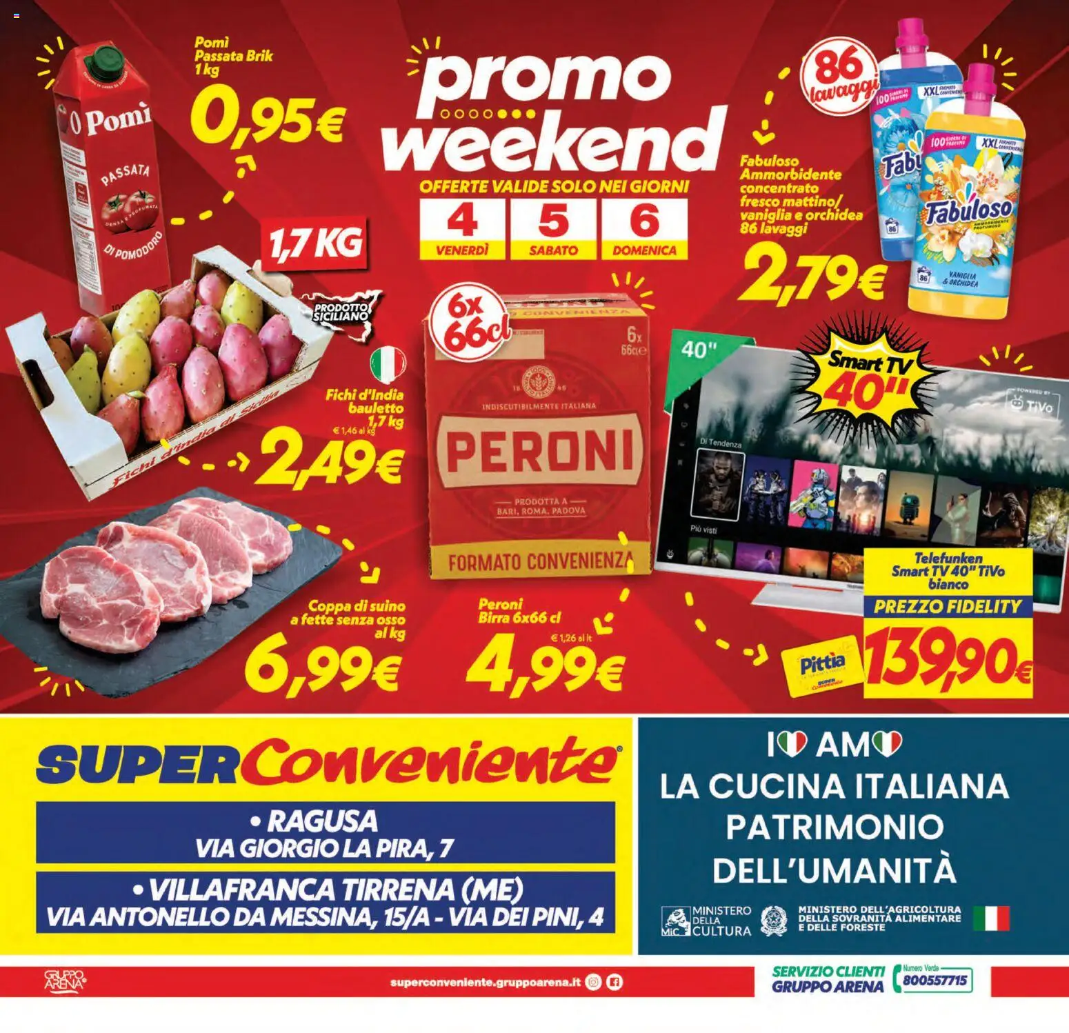 Volantino SuperConveniente del 01/09/2026 | Pagina: 24 | Prodotti: Birra, Ammorbidente, Pomodoro, TV