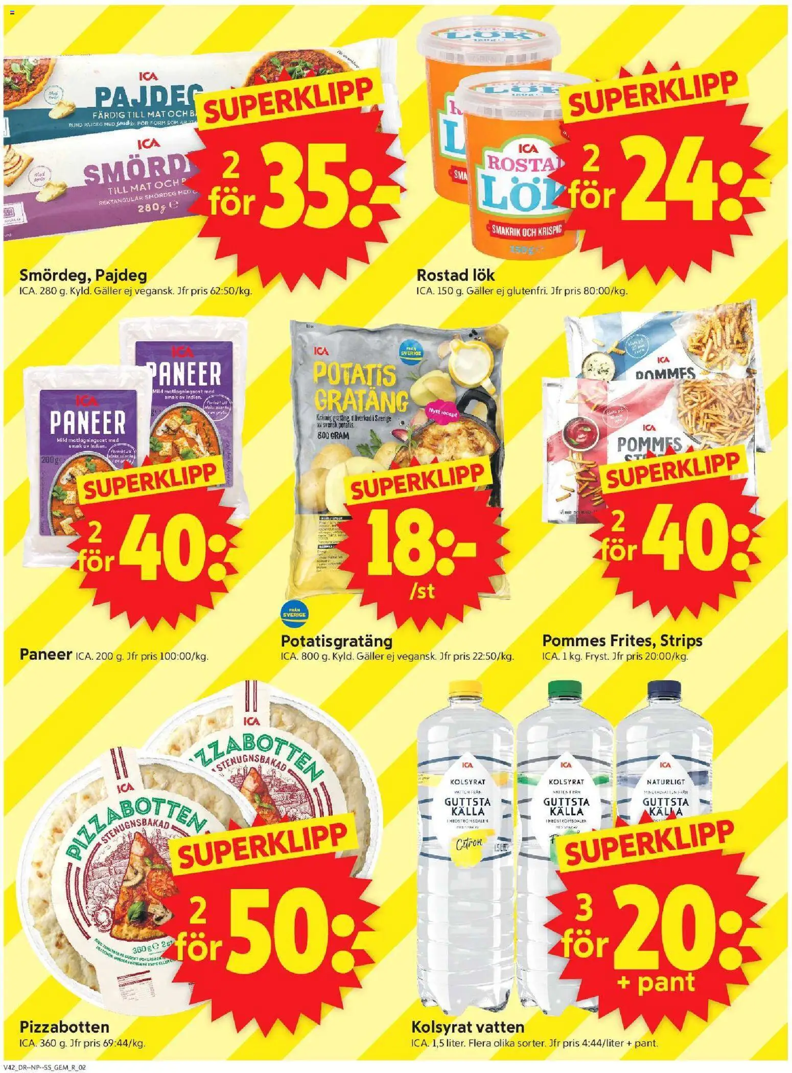 ICA Supermarket reklamblad aktuell från 12/10/2026 | Sida: 2 | Produkter: Gem, Smördeg, Potatisgratäng, Vatten