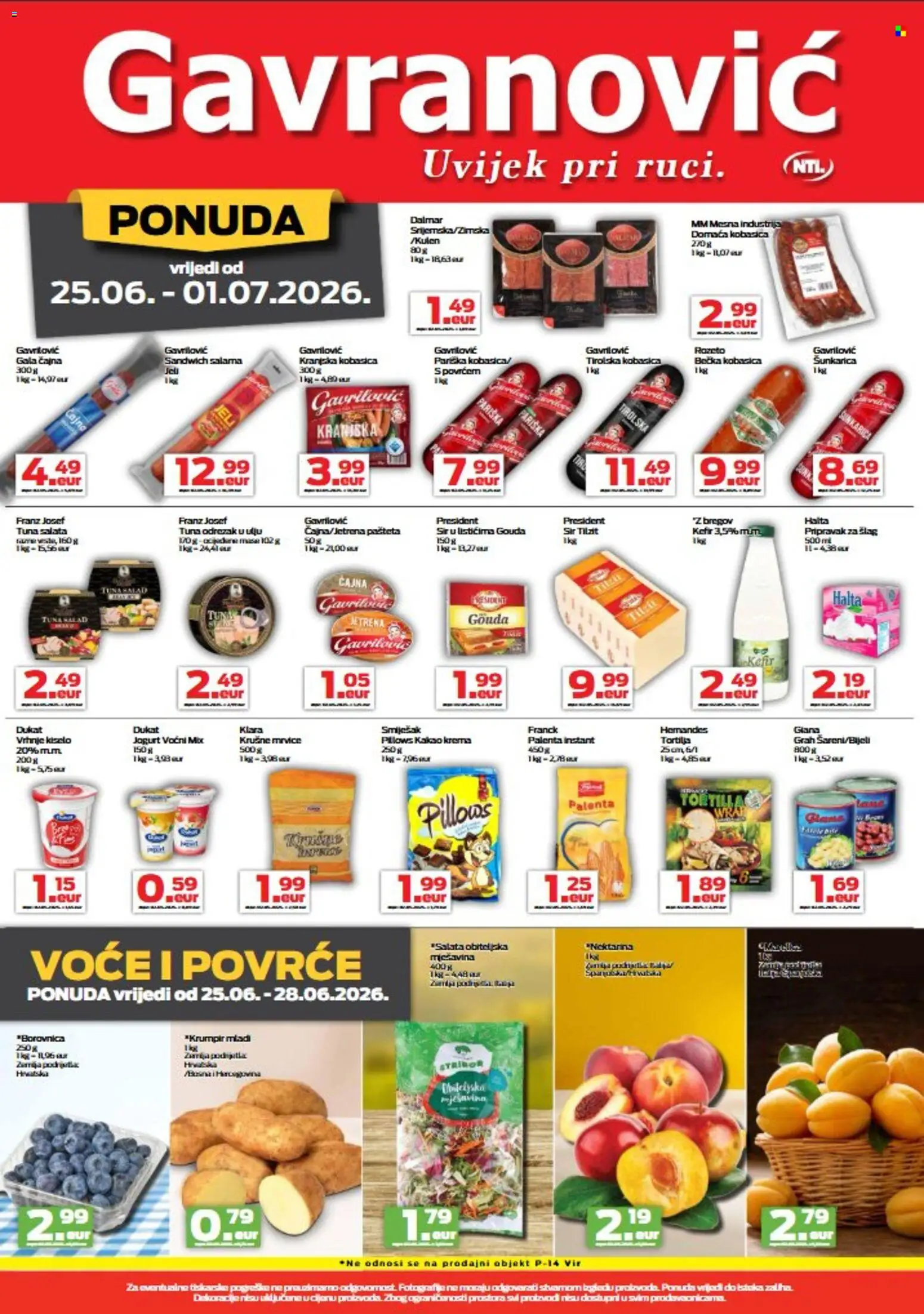Gavranović katalog | vrijedi od 25.06.2026 | Stranica: 1