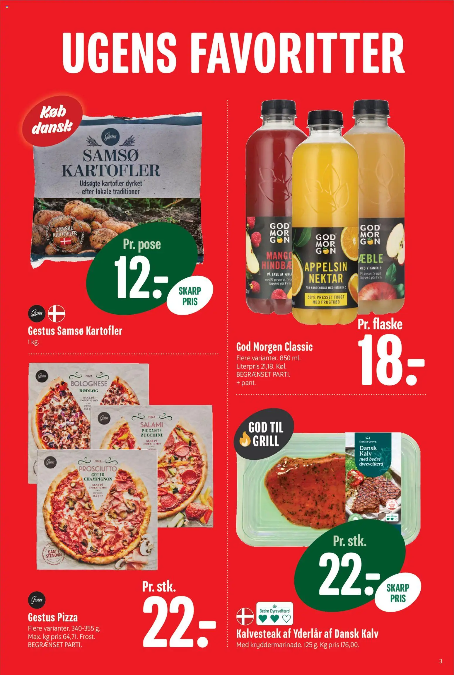 Min Købmand tilbudsavis – gyldig fra 07/08/2026 | Side: 3 | Produkter: Salami, Pizza, Kartofler, Grill