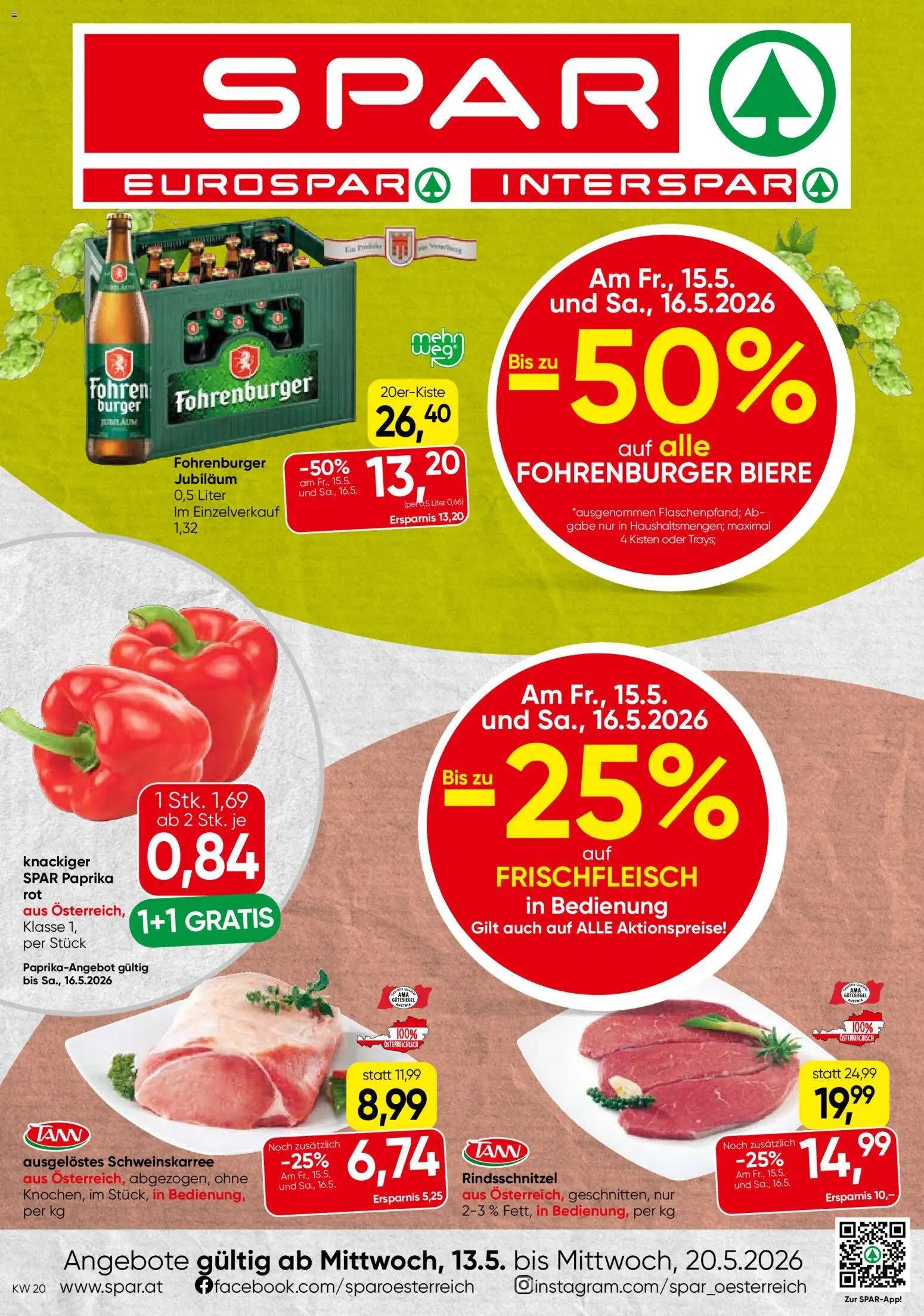 Spar Flugblatt - Vorarlberg gültig ab 13.05.2026 | Seite: 1
