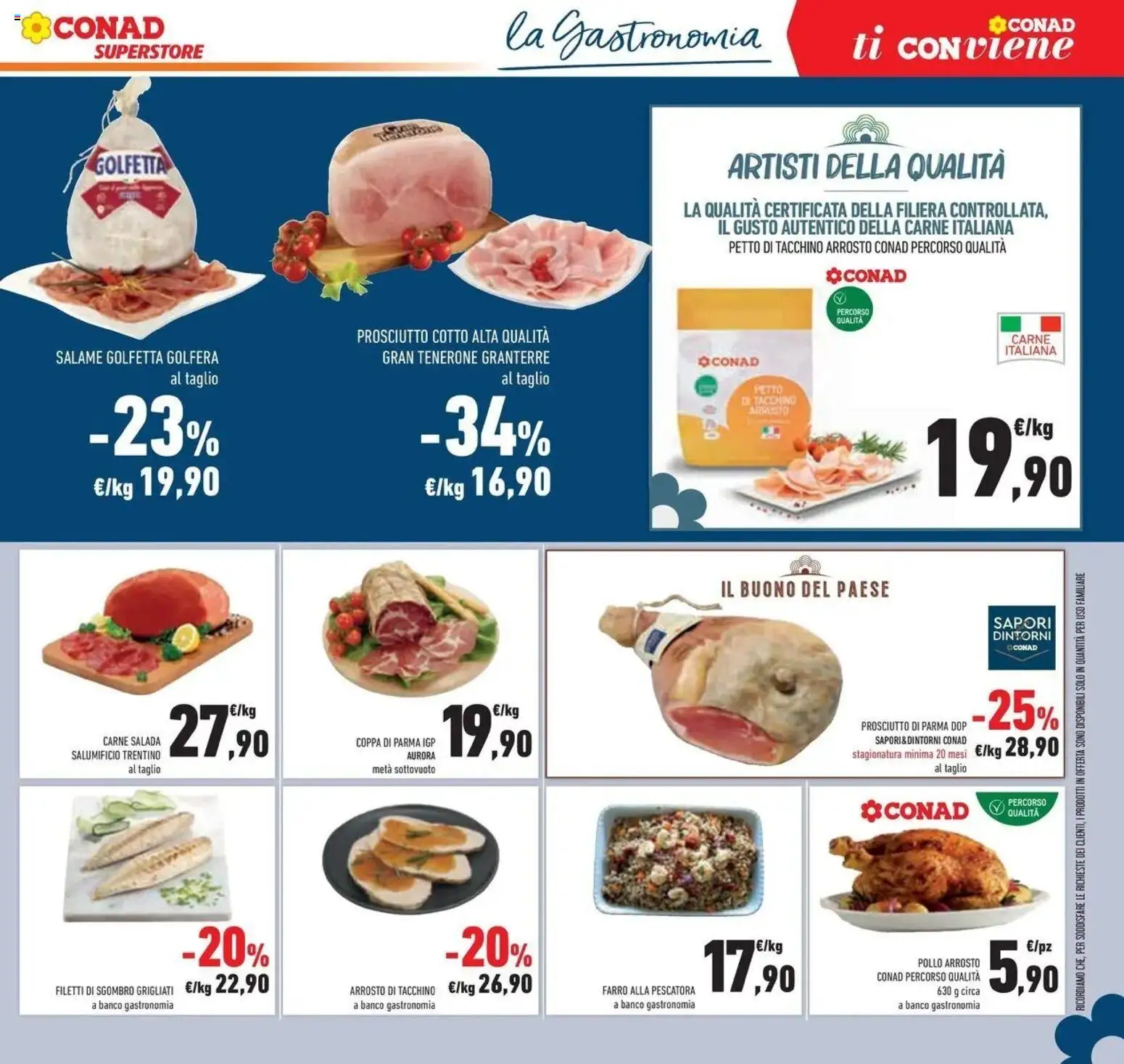Volantino Conad dal 09/09/2026 > Anteprima | Pagina: 33 | Prodotti: Arrosto, Salame, Tacchino, Sgombro