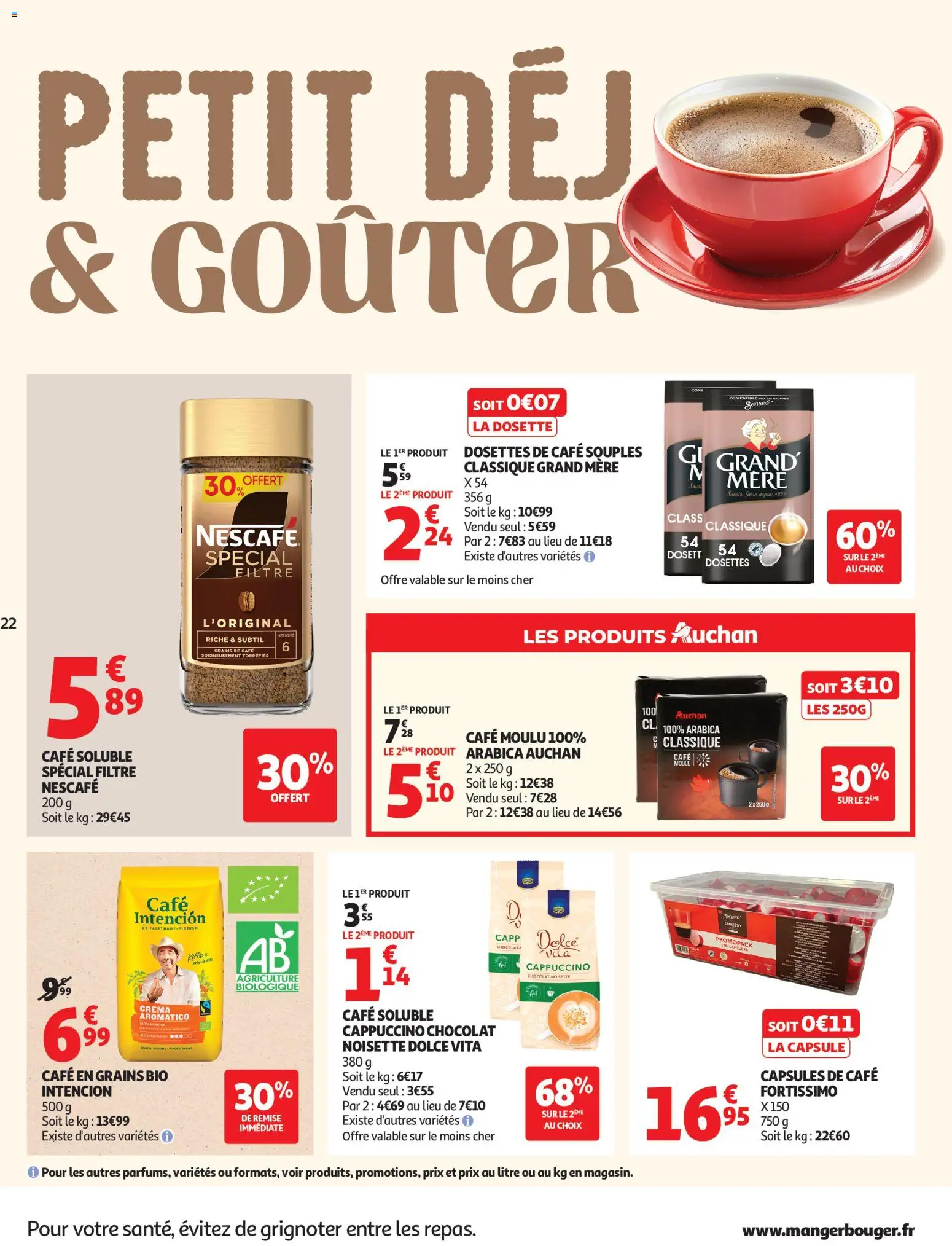 {H1} | Pagina: 22 | Producten: La, Nescafe, Cappuccino, Koffie
