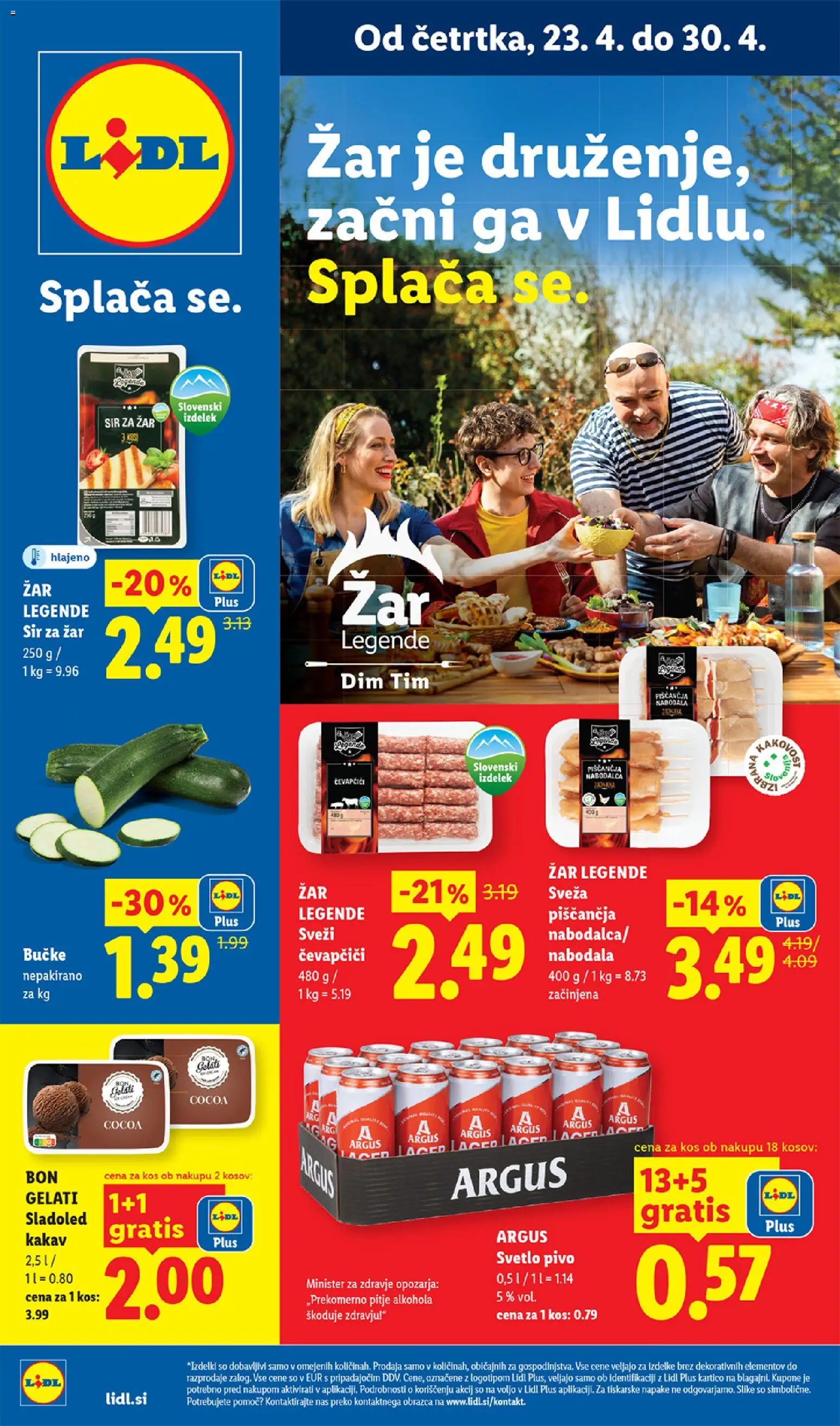 Novi Lidl katalog ponudbe – veljaven od 23.04.2026 | Stran: 1 | Izdelki: Zar, Kakav, Sir, Pivo